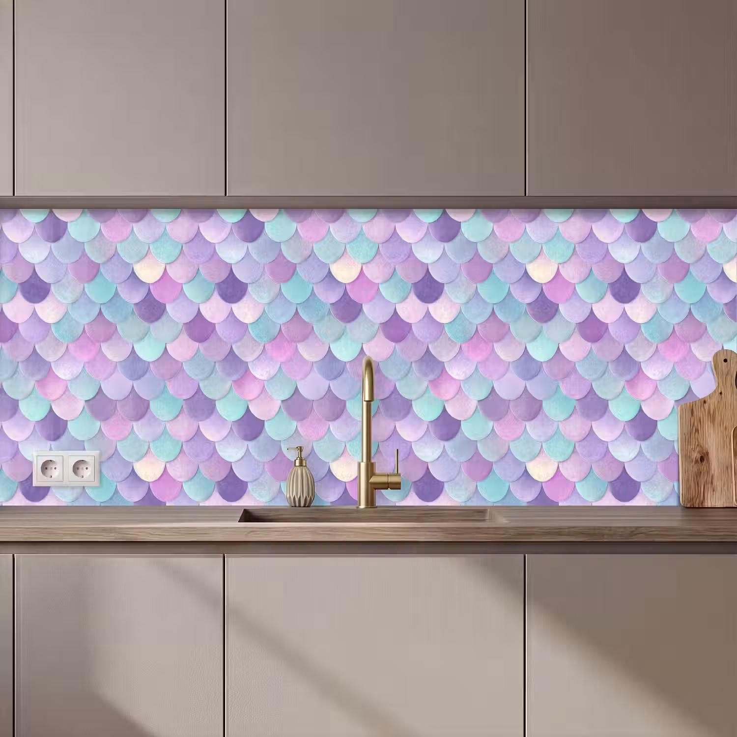 Dromerig - Zeemeermin - Pastel keuken achterwand 2 middel 871 zz_3dshopping