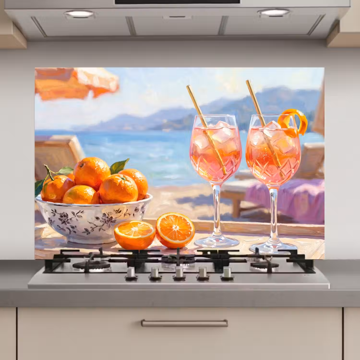 Drank - Glazen - Strand - Zomer - Oranje keuken achterwand spatscherm klein -3d_website