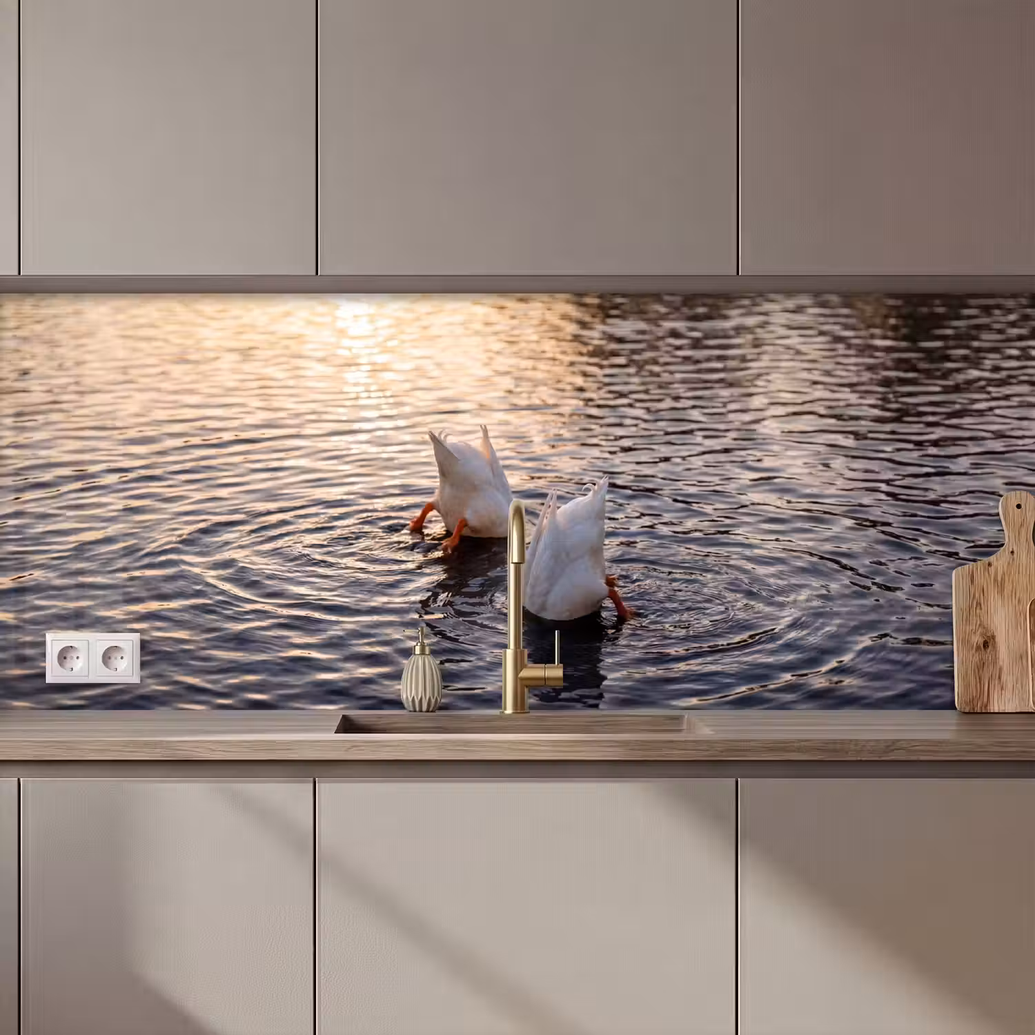 Eenden - Water - Natuur keuken achterwand 2 middel zz_3dshopping
