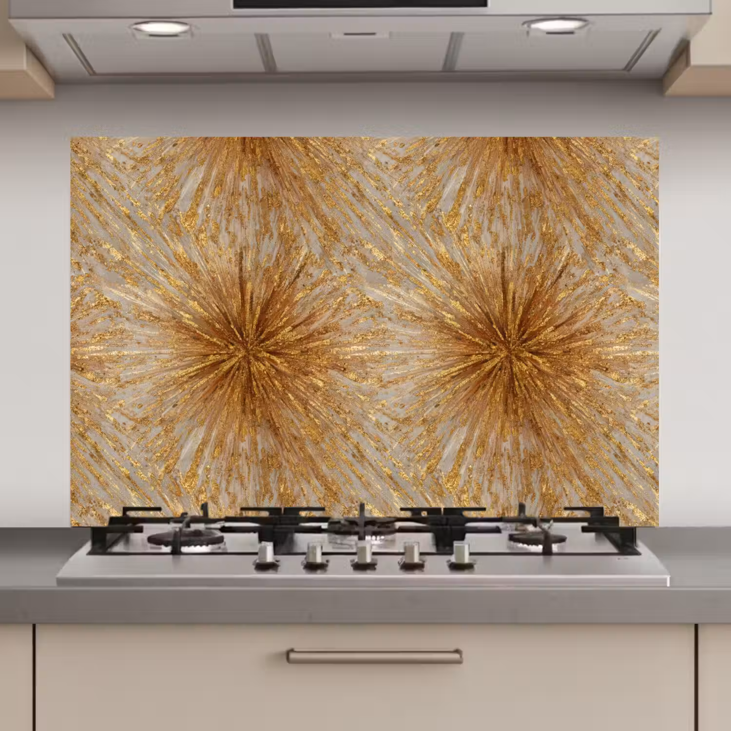 Explosie - Abstract - Goud - Wit keuken achterwand spatscherm klein 900 -3d_website