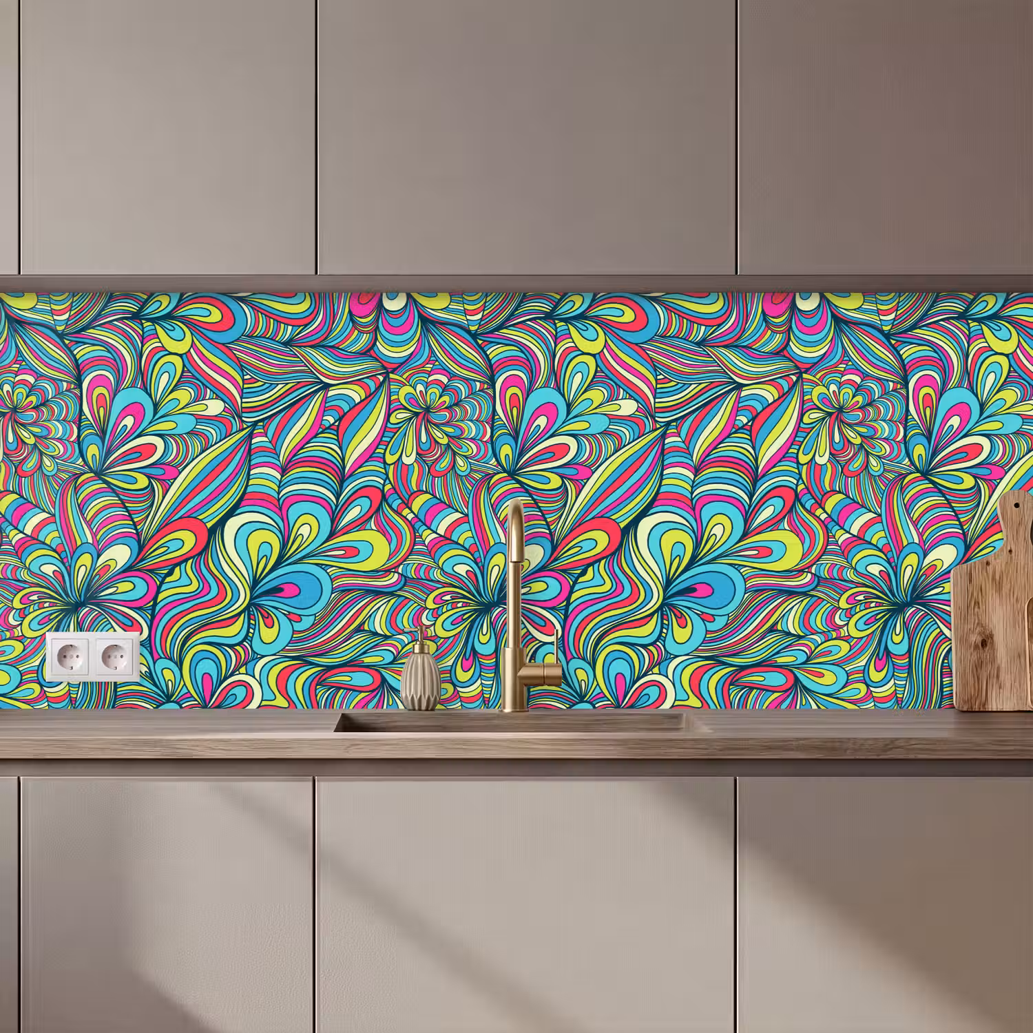 Fantasy - Design - Kleuren - Retro keuken achterwand 2 middel 871 zz_3dshopping