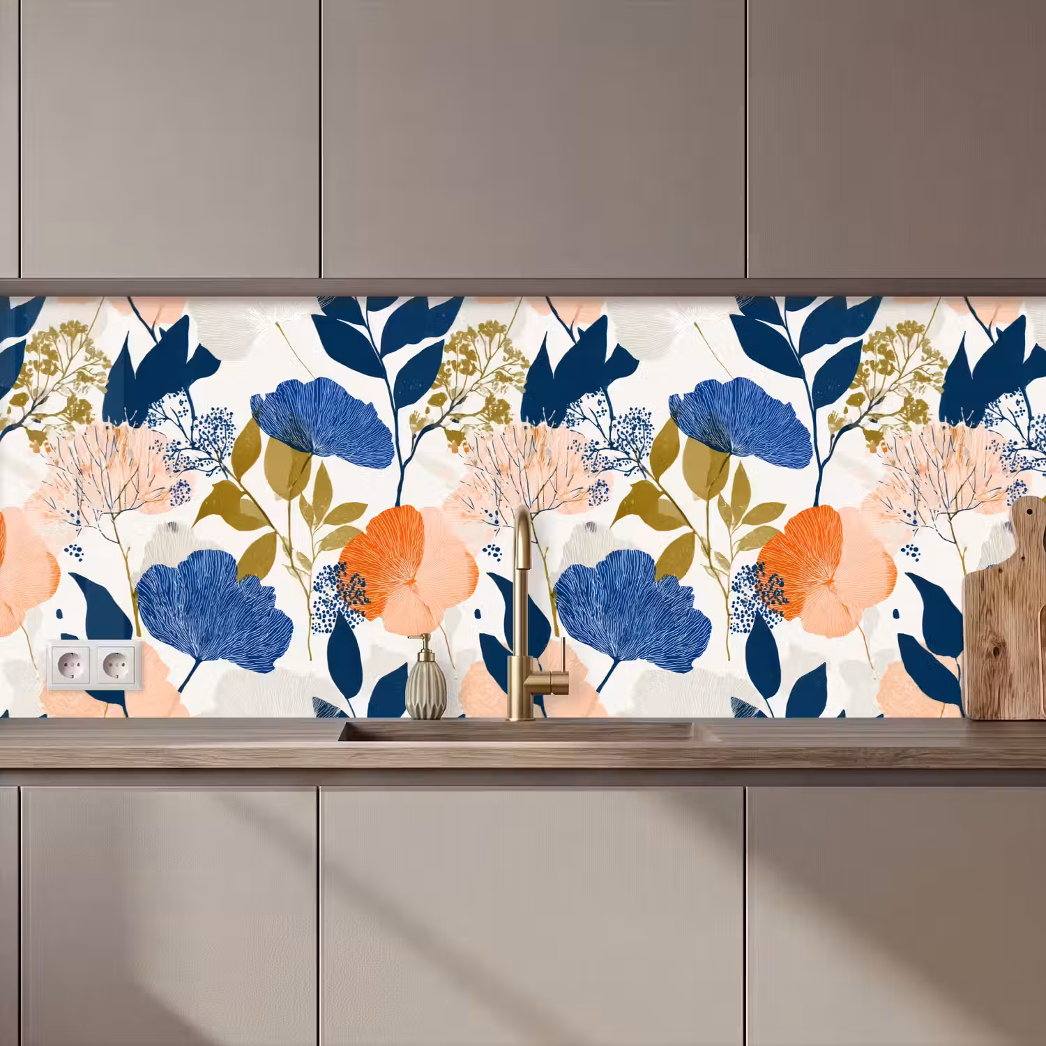 Bloemen - Botanisch - Kleurrijk keuken achterwand 2 middel 871 zz_3dshopping