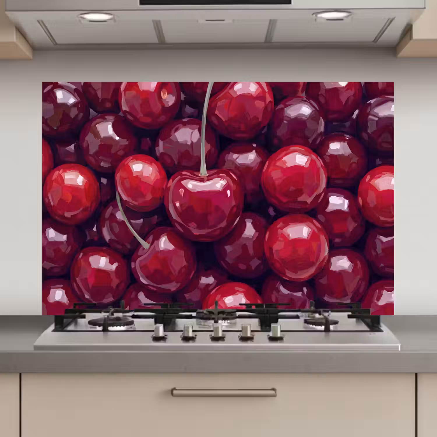 Fruit - Kersen - Eten - Modern - Rood keuken achterwand spatscherm klein -3d_website