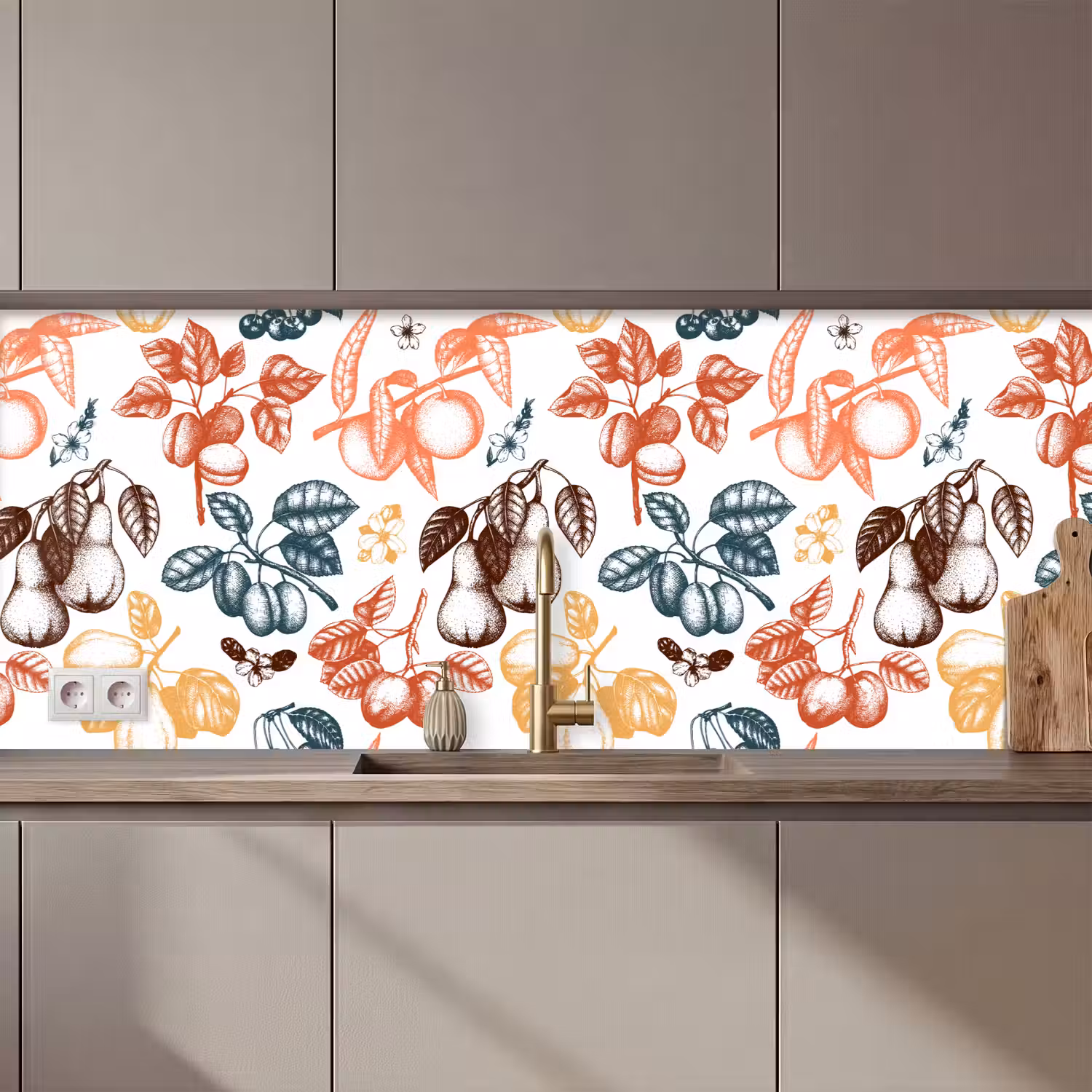 Fruit - Vintage - Boom - Design keuken achterwand 2 middel 871 zz_3dshopping