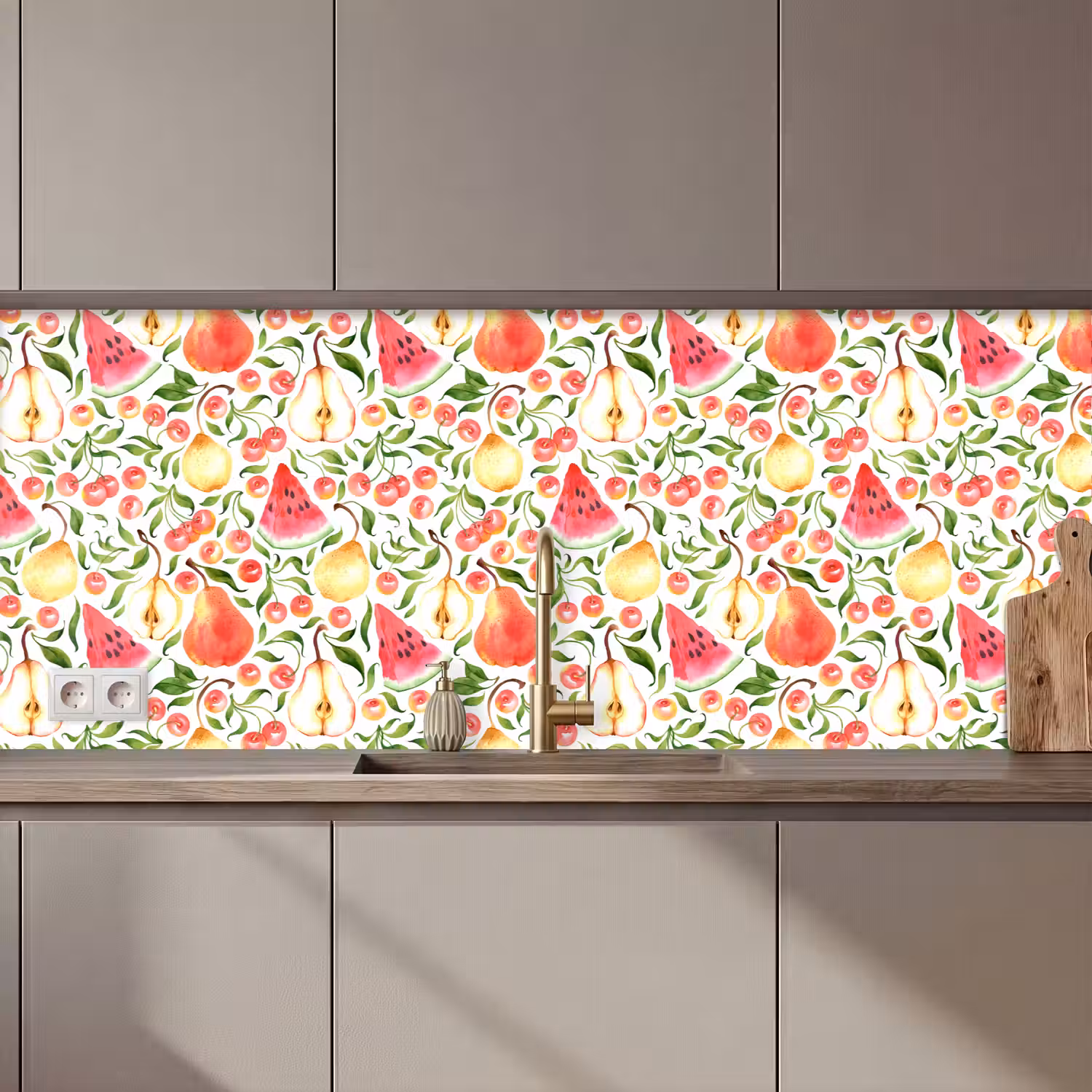 Fruit - Watermeloen - Kersen - Peer keuken achterwand 2 middel 871 zz_3dshopping