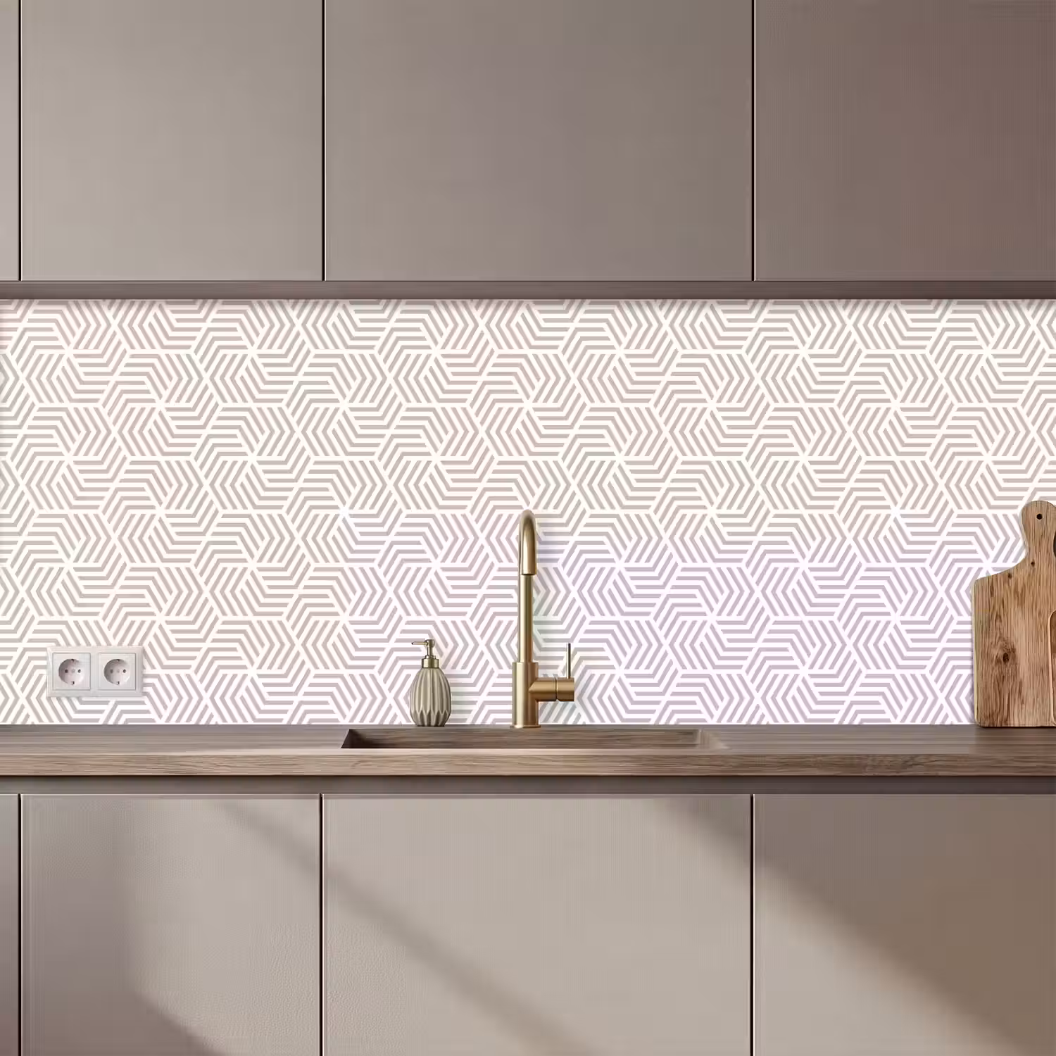 Grafisch - Patroon - Modern - Onderbroken keuken achterwand 2 middel 871 zz_3dshopping