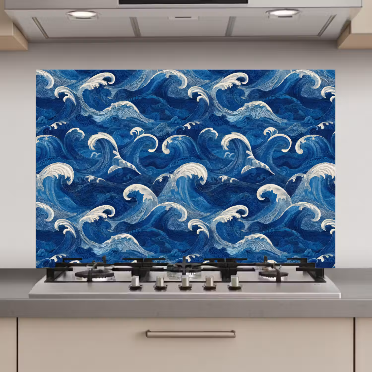 Japans - Oceaan - Golven - Blauw keuken achterwand spatscherm klein 900 -3d_website