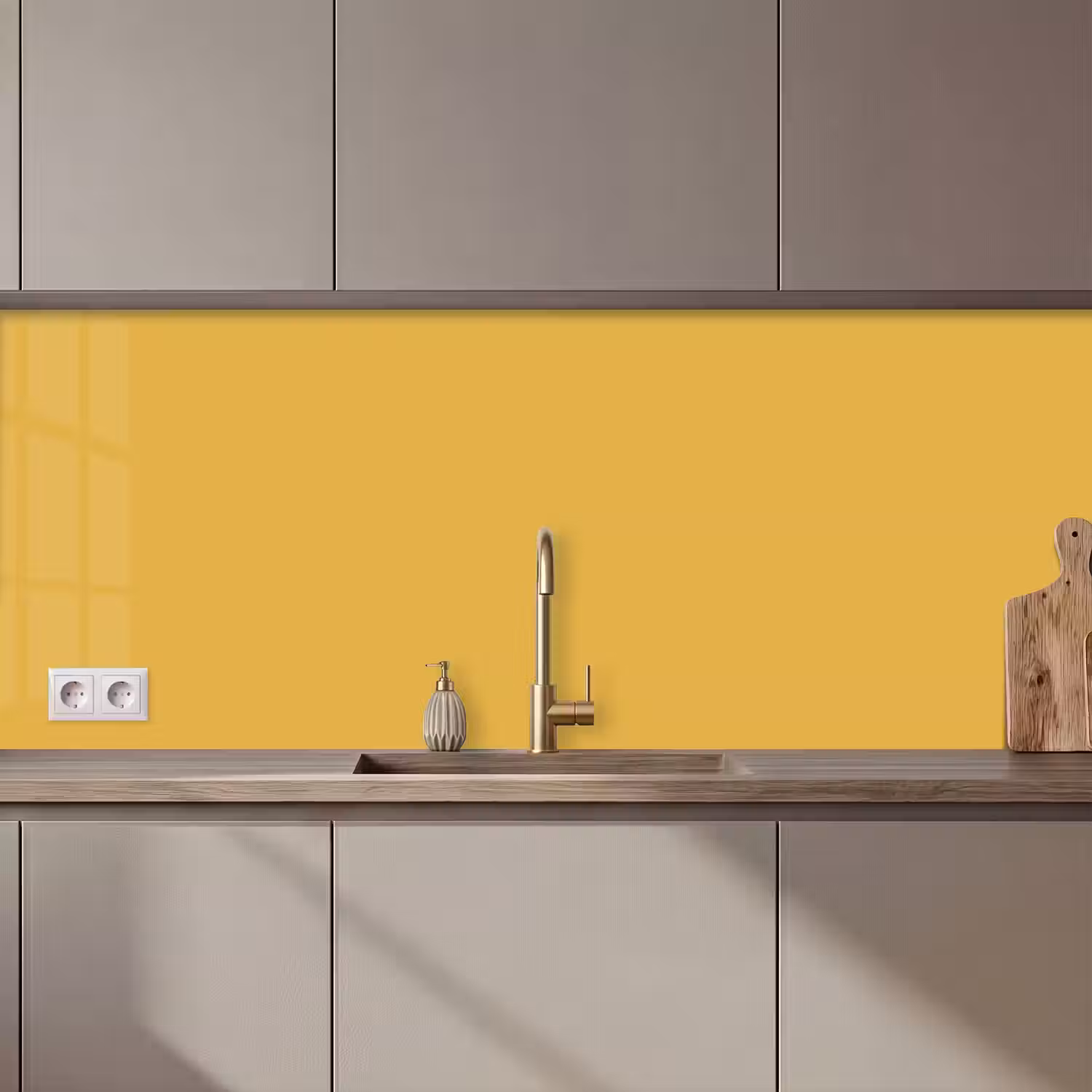 Joyful - Mustard - Geel keuken achterwand 2 middel 871 zz_3dshopping