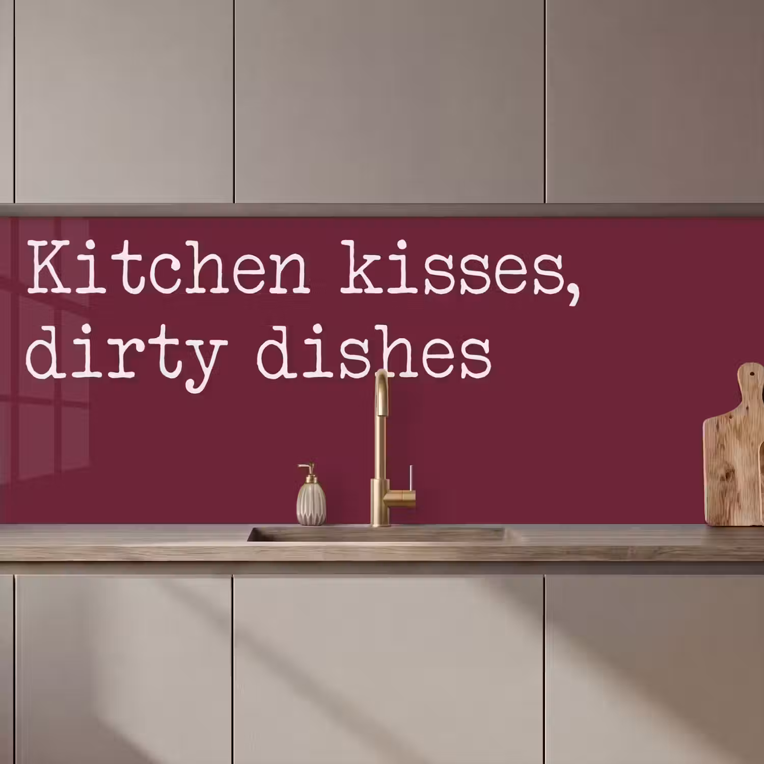 Kitchen kisses, dirty dishes keuken achterwand 2 middel zz_3dshopping