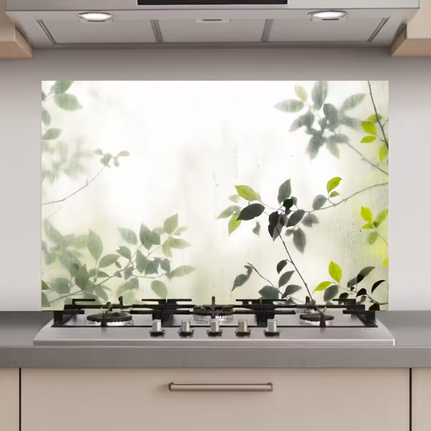 Blad - Schaduw - Natuur - Abstract - Groen keuken achterwand spatscherm klein -3d_website