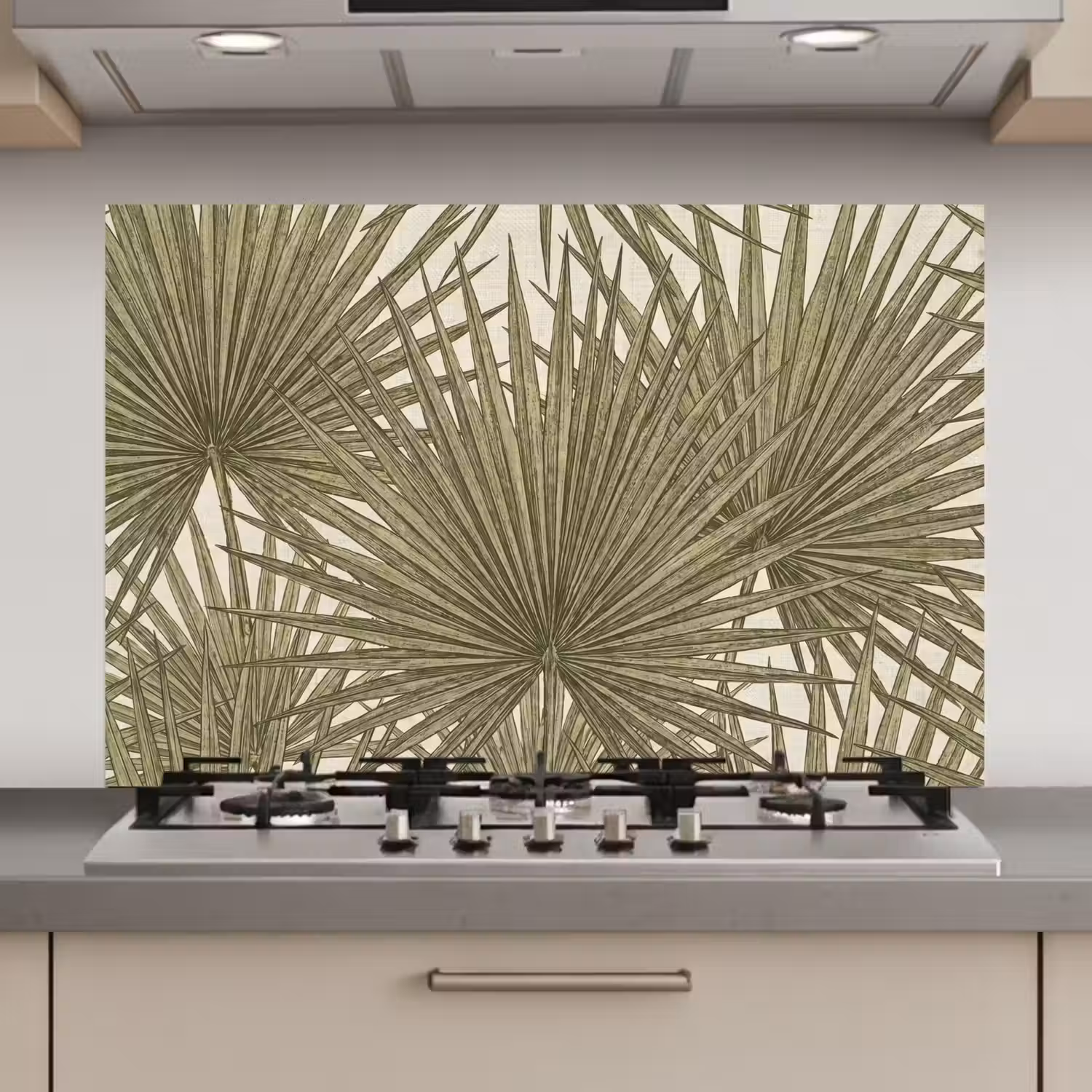 Blad - Tropisch - Patroon - Natuur - Groen keuken achterwand spatscherm klein -3d_website