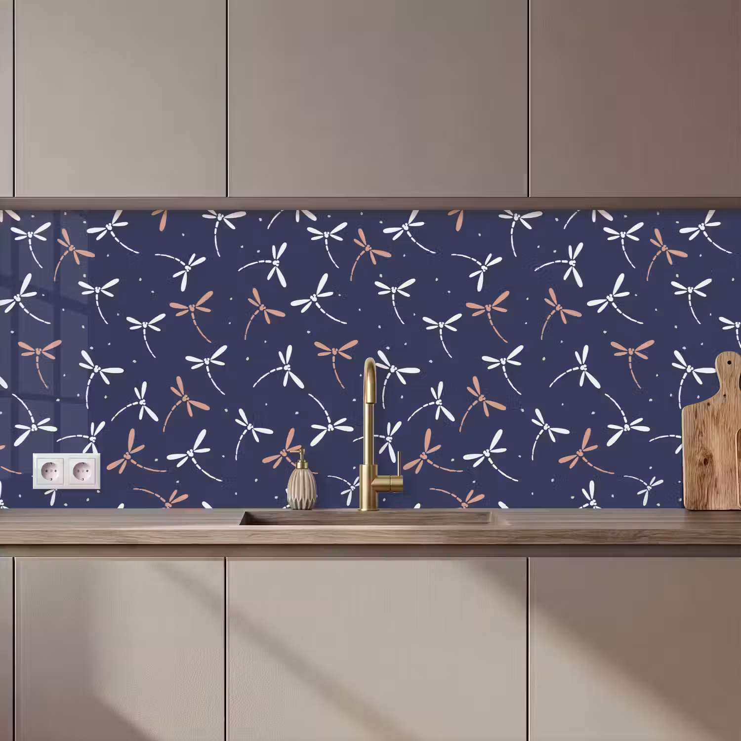 Libelle - Patronen - Pastel - Japans keuken achterwand 2 middel 871 zz_3dshopping