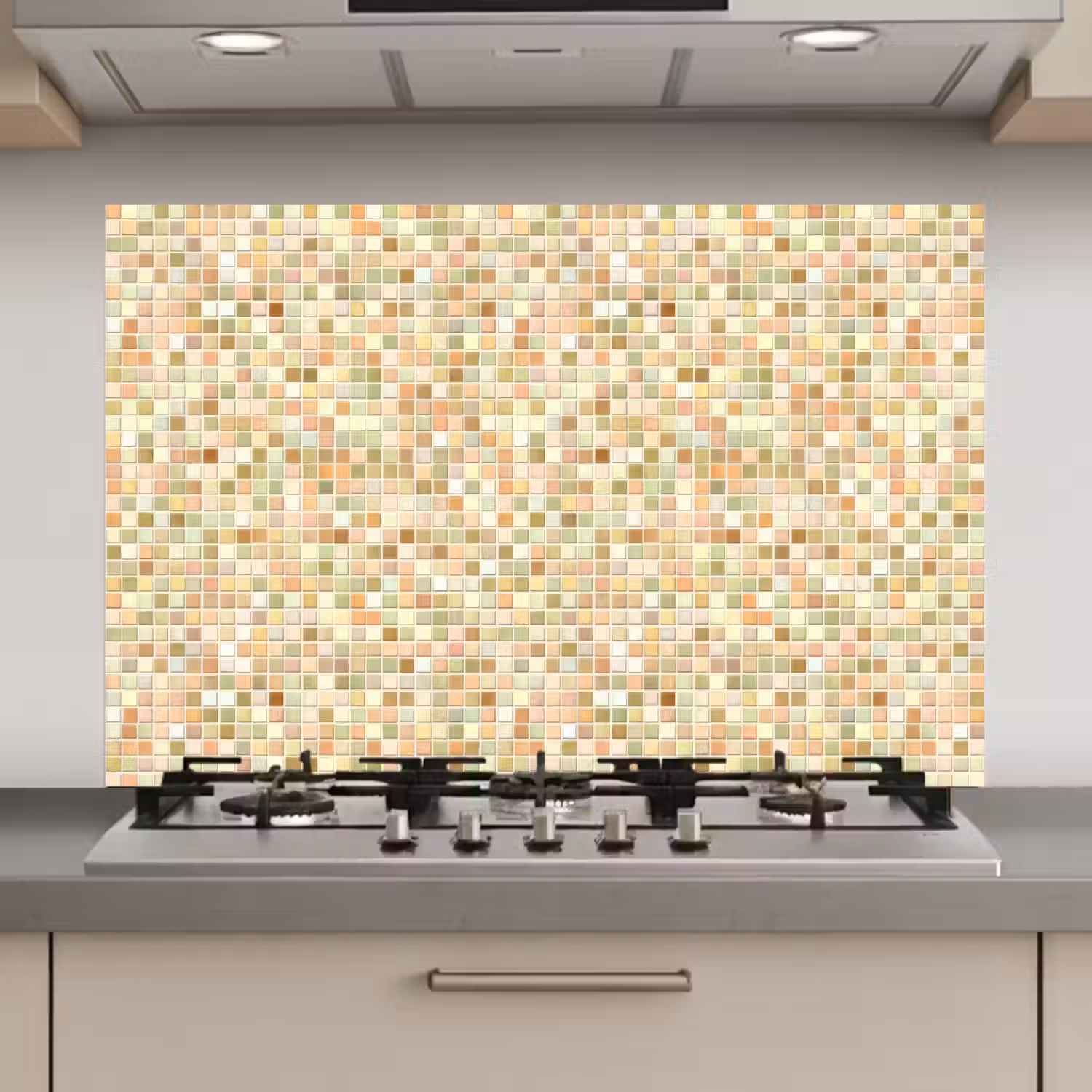 Mozaïek - Patroon - Terracotta keuken achterwand spatscherm klein 900 -3d_website