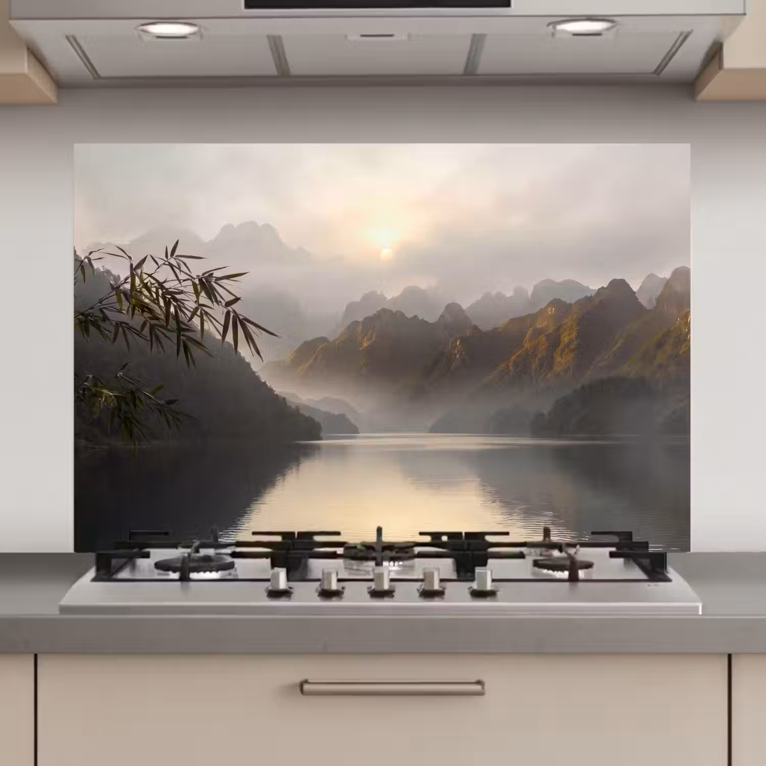 Bergen - Water - Mist - Natuur - Landschap keuken achterwand spatscherm klein -3d_website