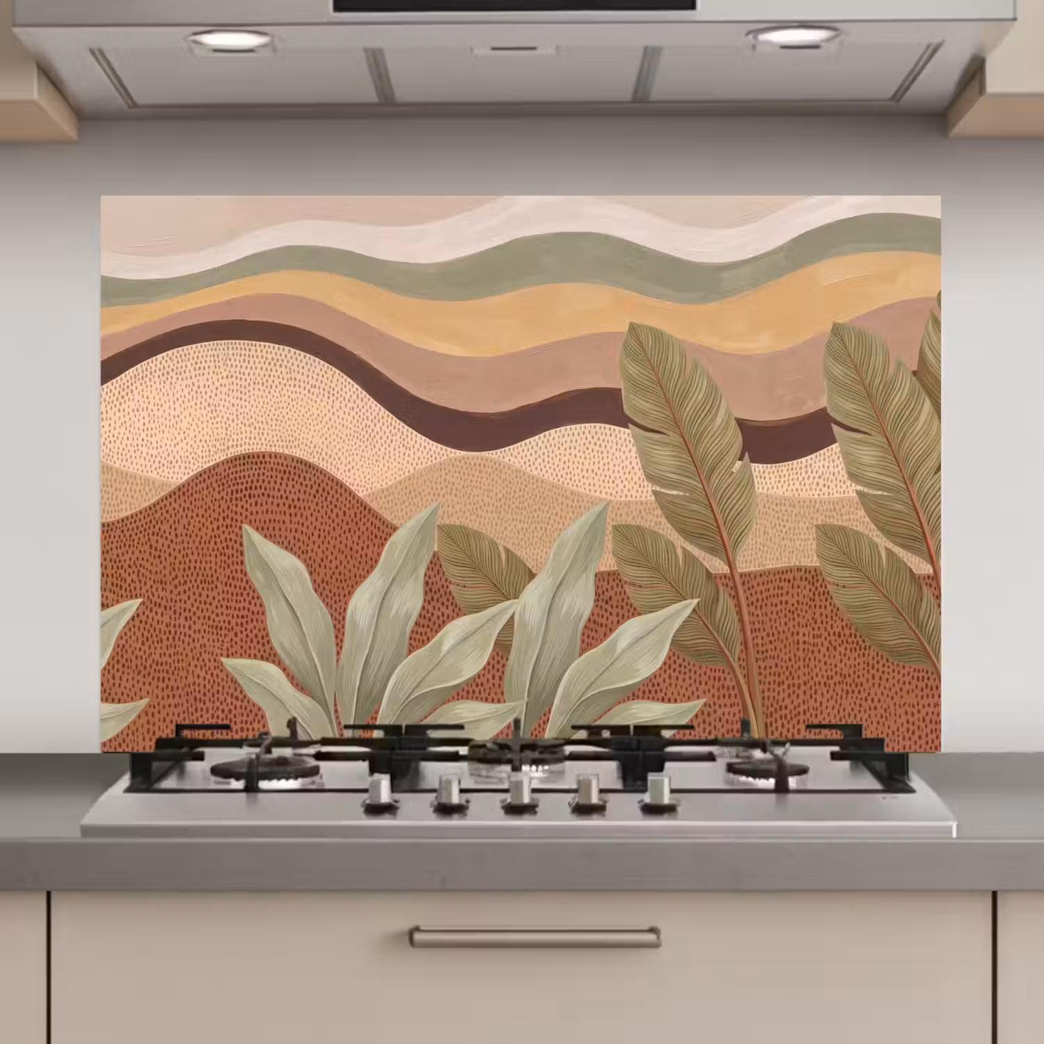 Natuur - Bladeren - Landschap - Abstract - Aardetinten keuken achterwand spatscherm klein -3d_website