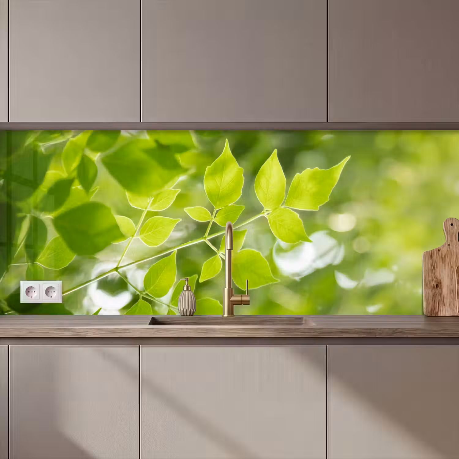 Natuur - Lente - Groen - Bladeren keuken achterwand 2 middel zz_3dshopping