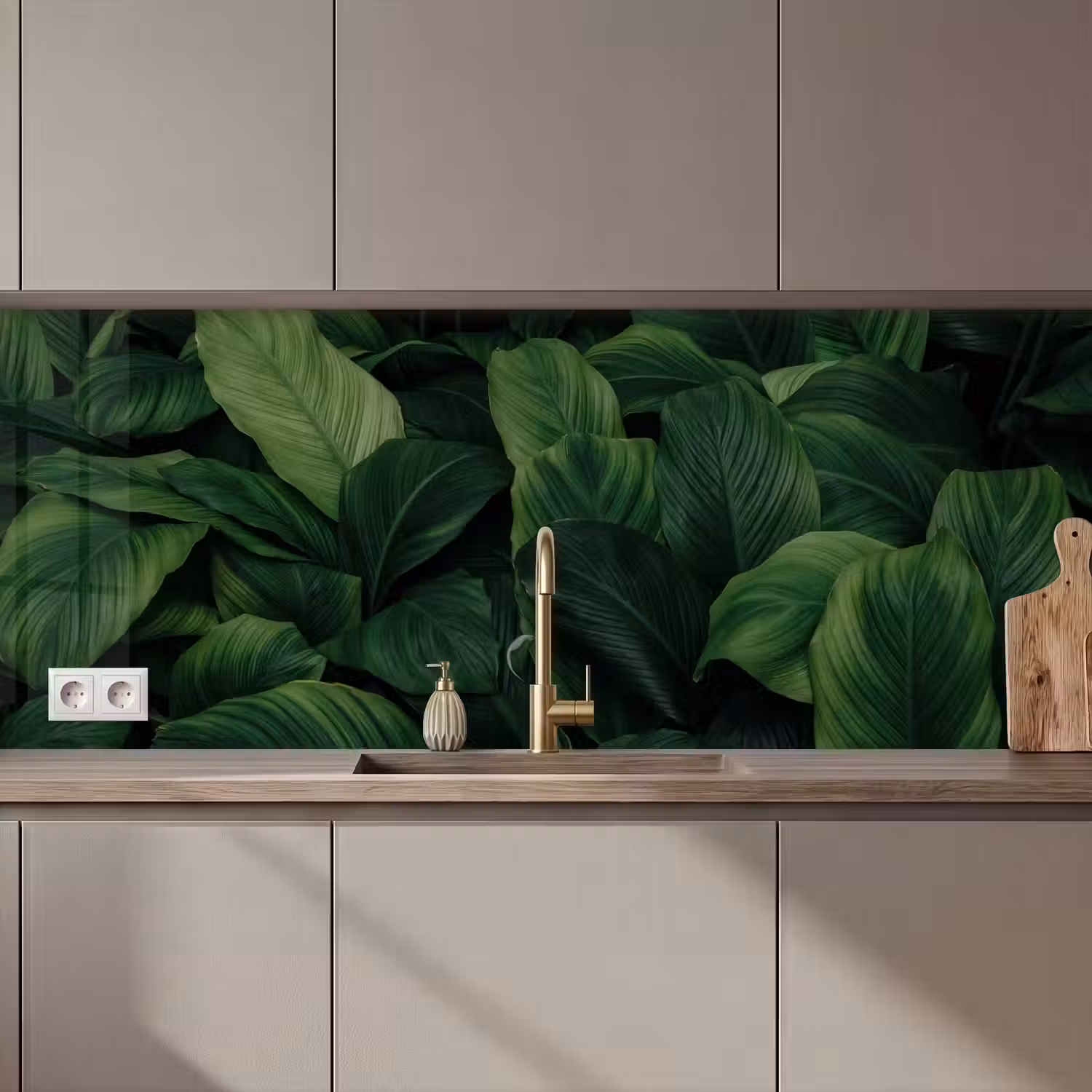 Natuur - Tropisch - Bladeren - Groen keuken achterwand 2 middel zz_3dshopping