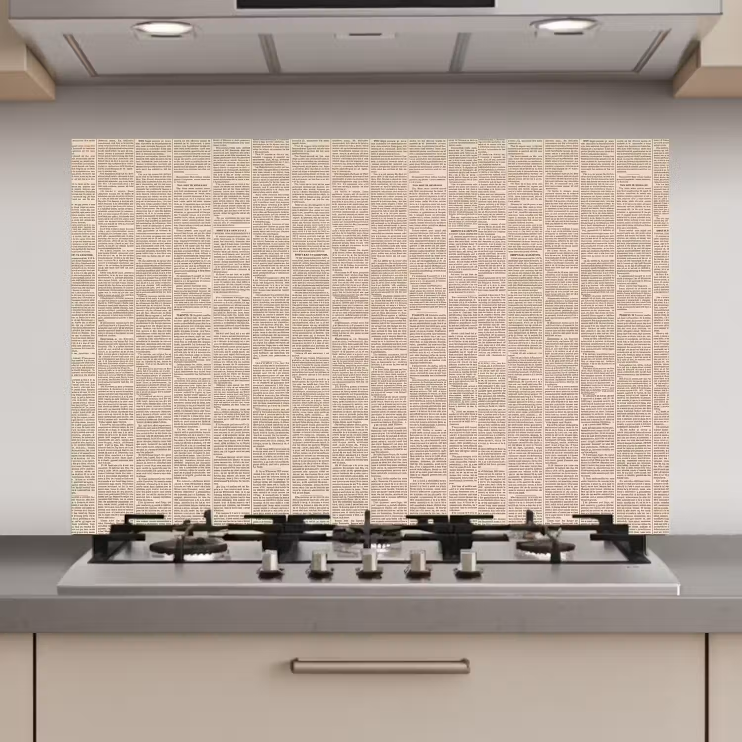 Krant - Nieuws - Historisch - Vintage - Beige keuken achterwand spatscherm klein -3d_website