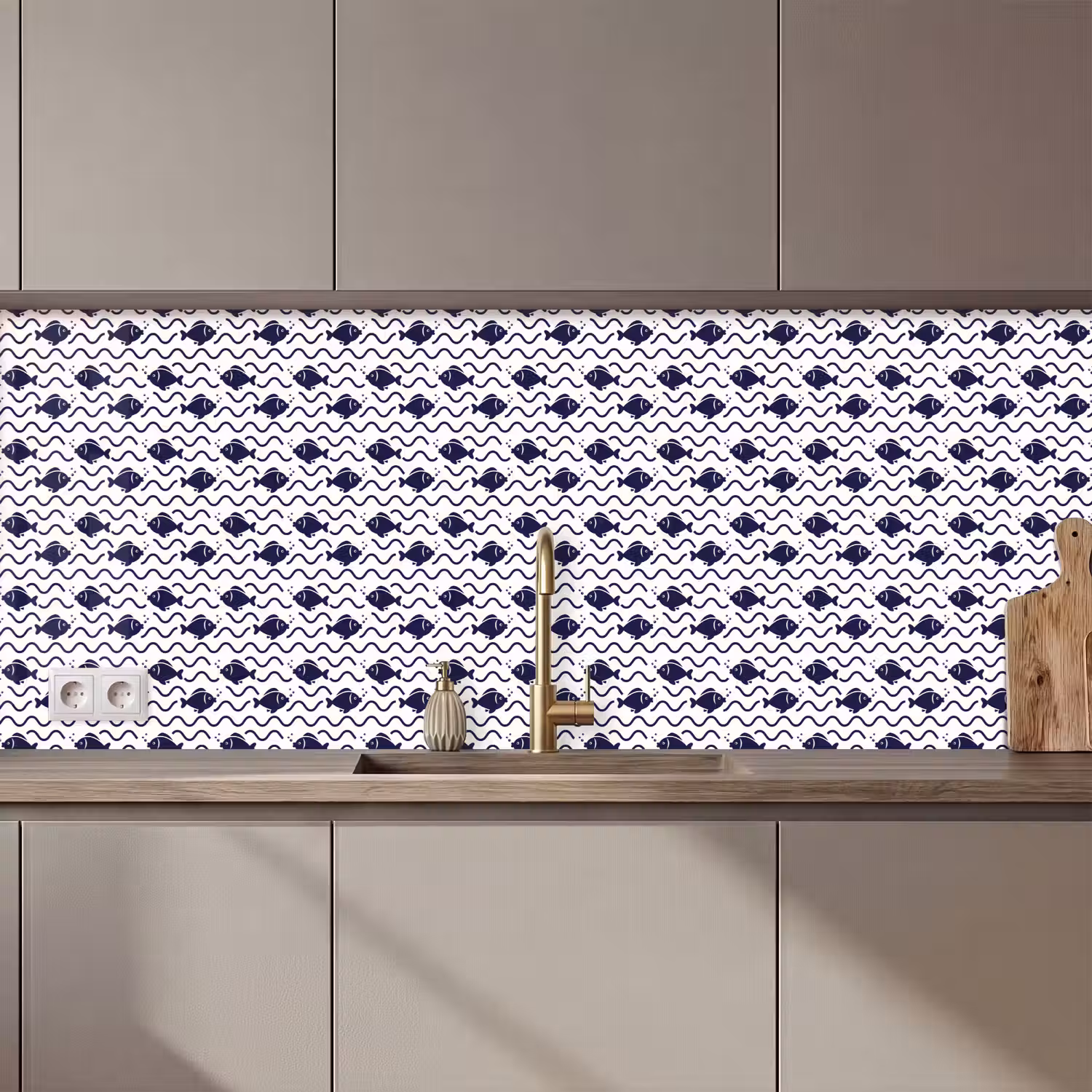 Oceaan - Visachtig - Blauw - Wit keuken achterwand 2 middel 871 zz_3dshopping