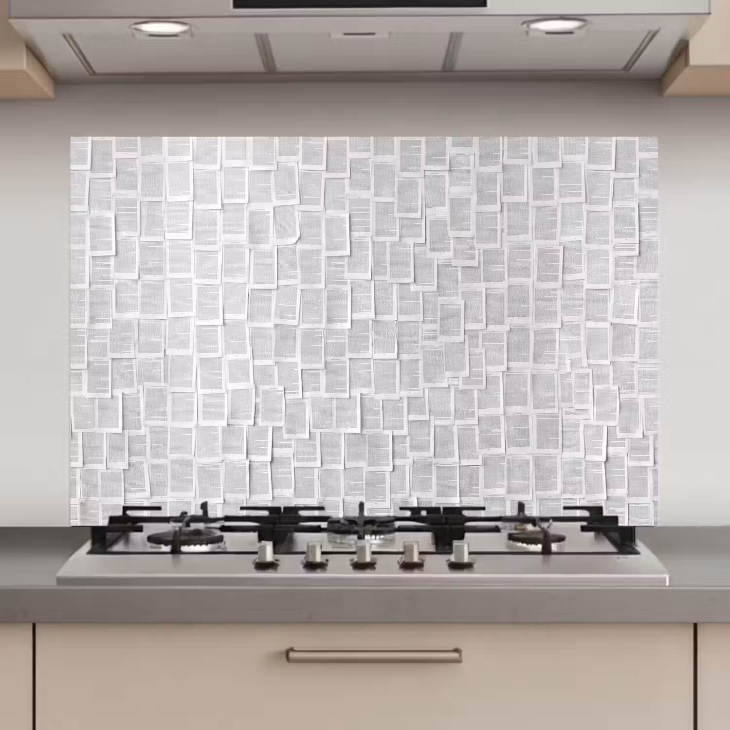 Papier - Overlappend - Textuur - Modern - Wit keuken achterwand spatscherm klein -3d_website