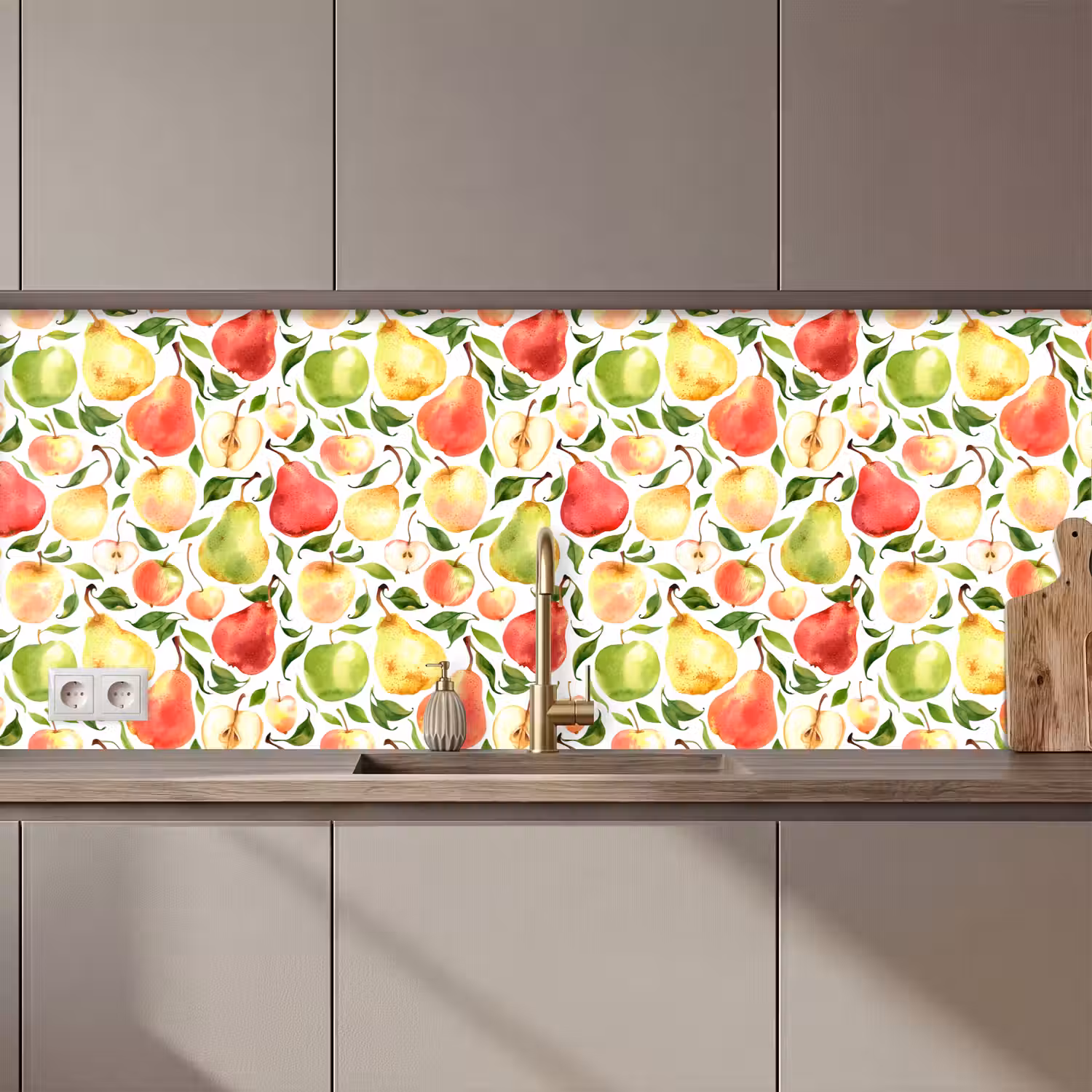 Patroon - Appels - Peren keuken achterwand 2 middel 871 zz_3dshopping