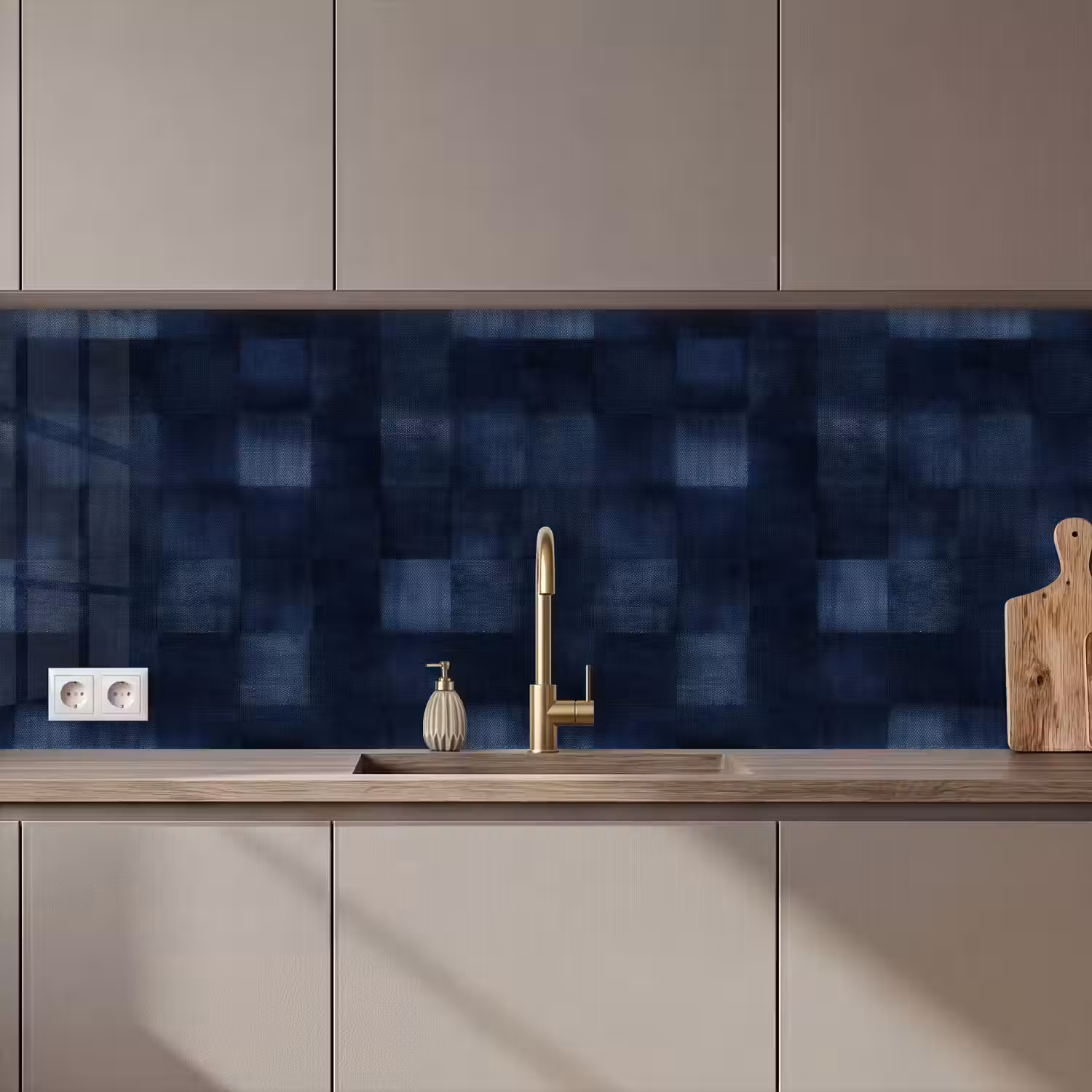 Patroon - Ruit - Marineblauw keuken achterwand 2 middel 871 zz_3dshopping