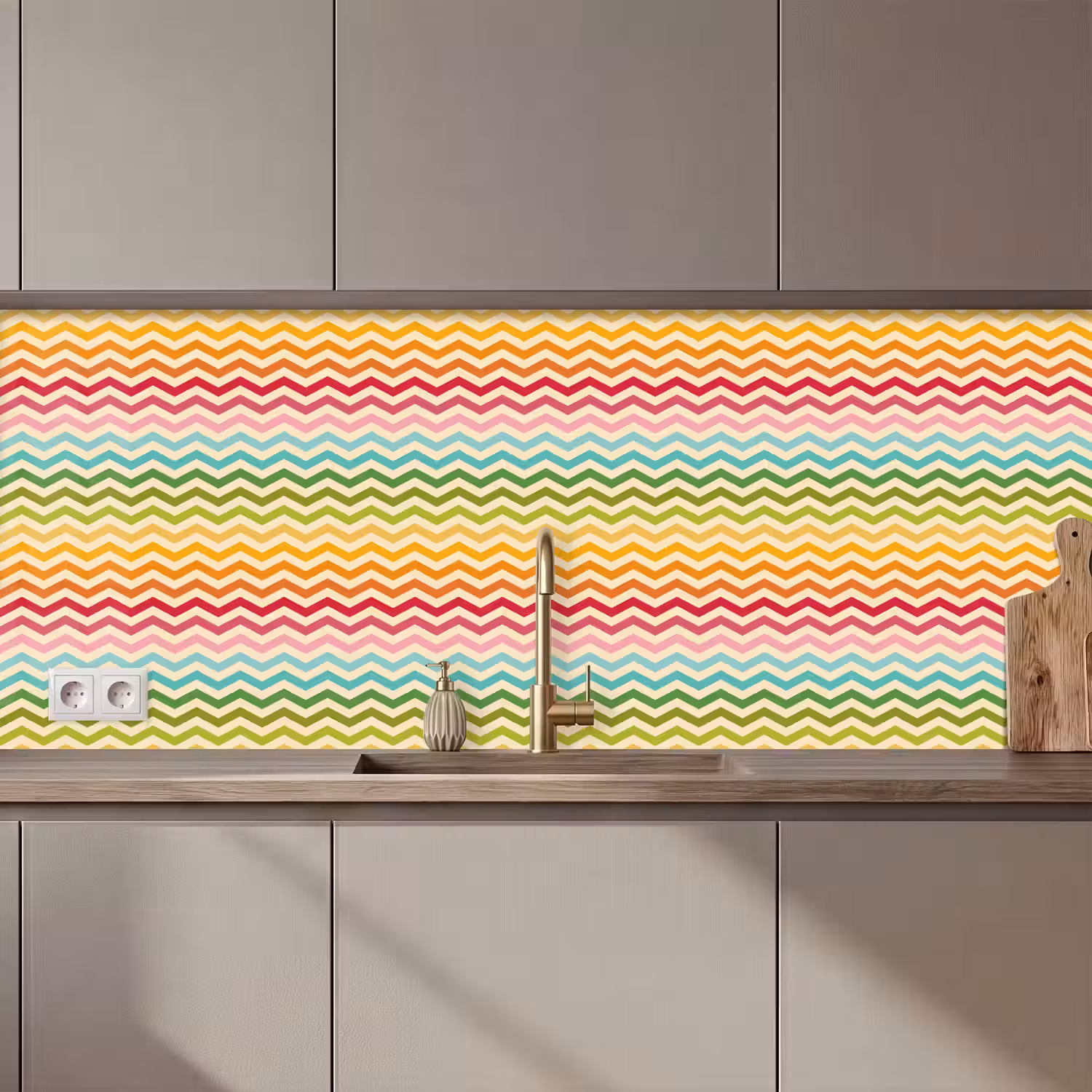 Patroon - Regenboog - Retro keuken achterwand 2 middel 871 zz_3dshopping
