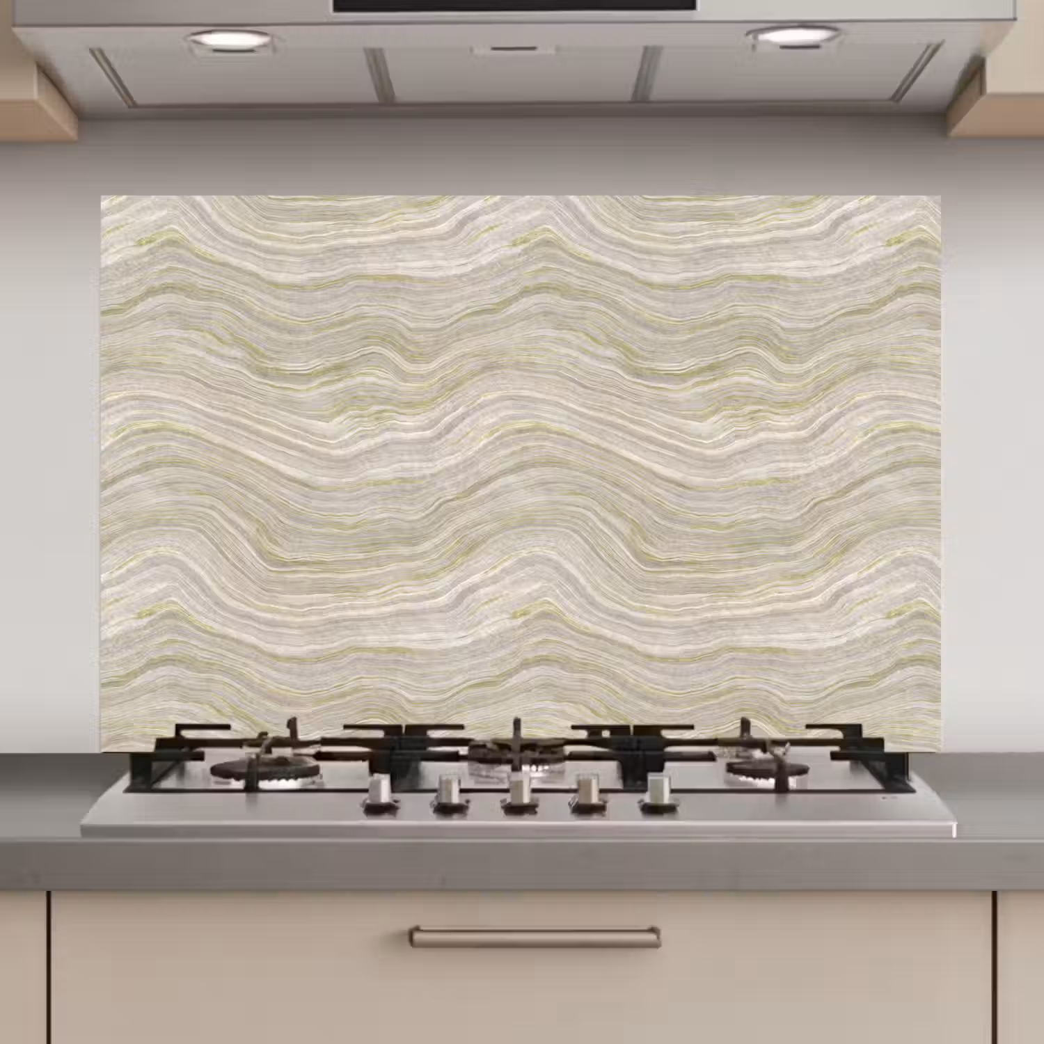 Patroon - Sereen - Groen keuken achterwand spatscherm klein 900 -3d_website