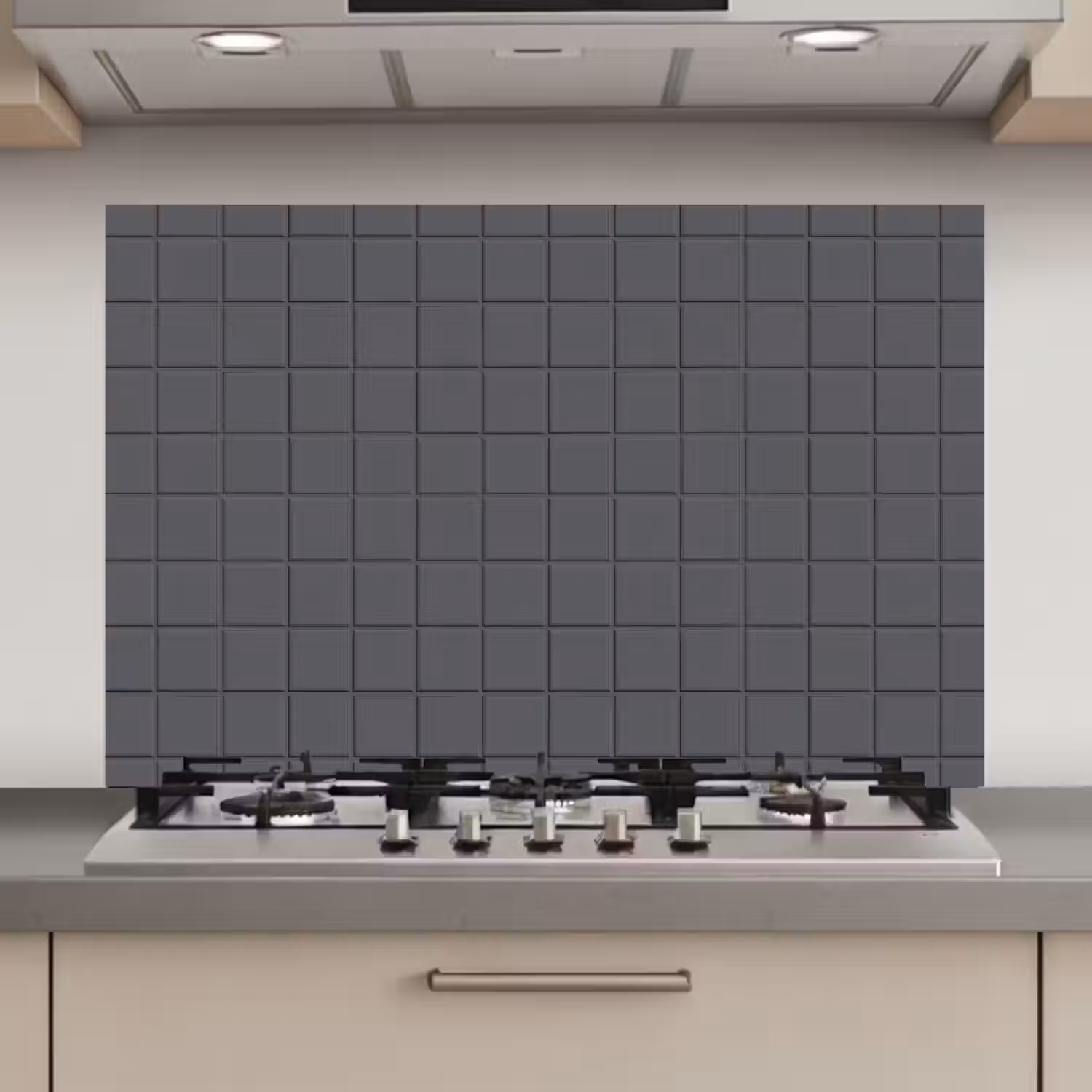 Patroon - Tegel - Grafiet - Grijs keuken achterwand spatscherm klein 900 -3d_website