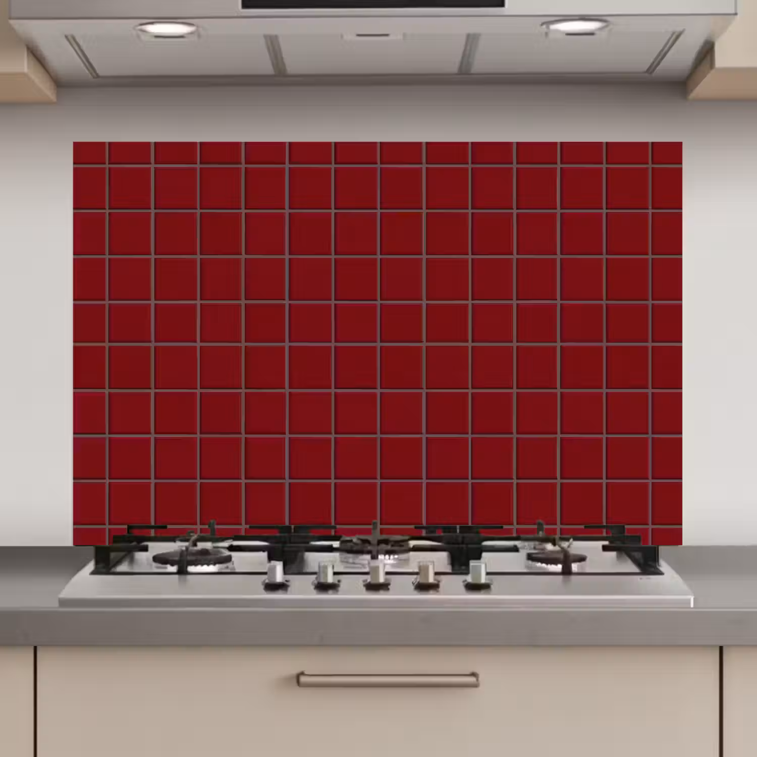 Patroon - Tegels - Burgundy keuken achterwand spatscherm klein 900 -3d_website