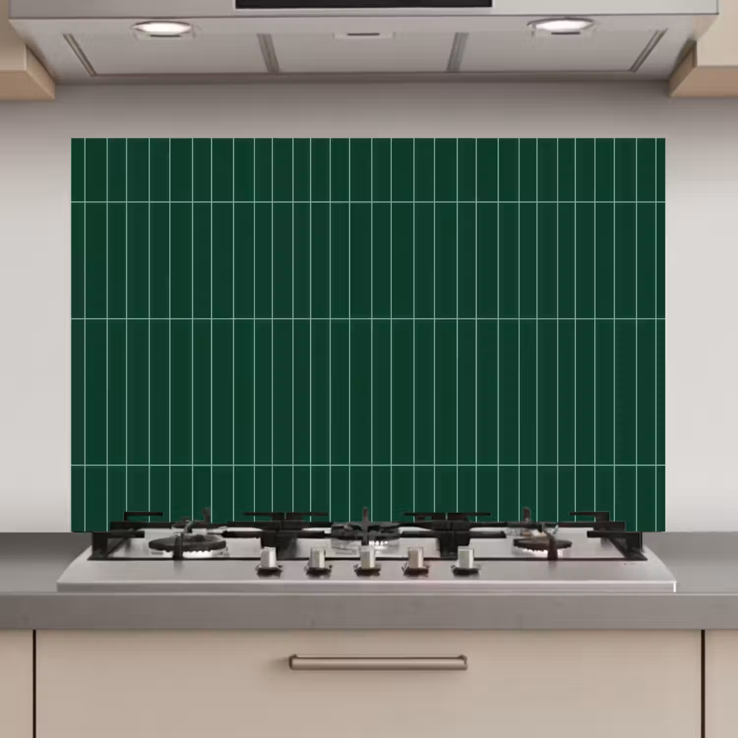 Patroon - Tegels - Donkergroen keuken achterwand spatscherm klein 900 -3d_website