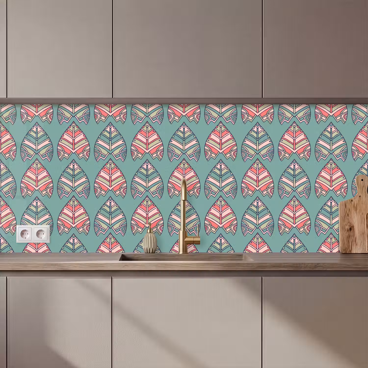Patronen - Tribal - Retro keuken achterwand 2 middel 871 zz_3dshopping