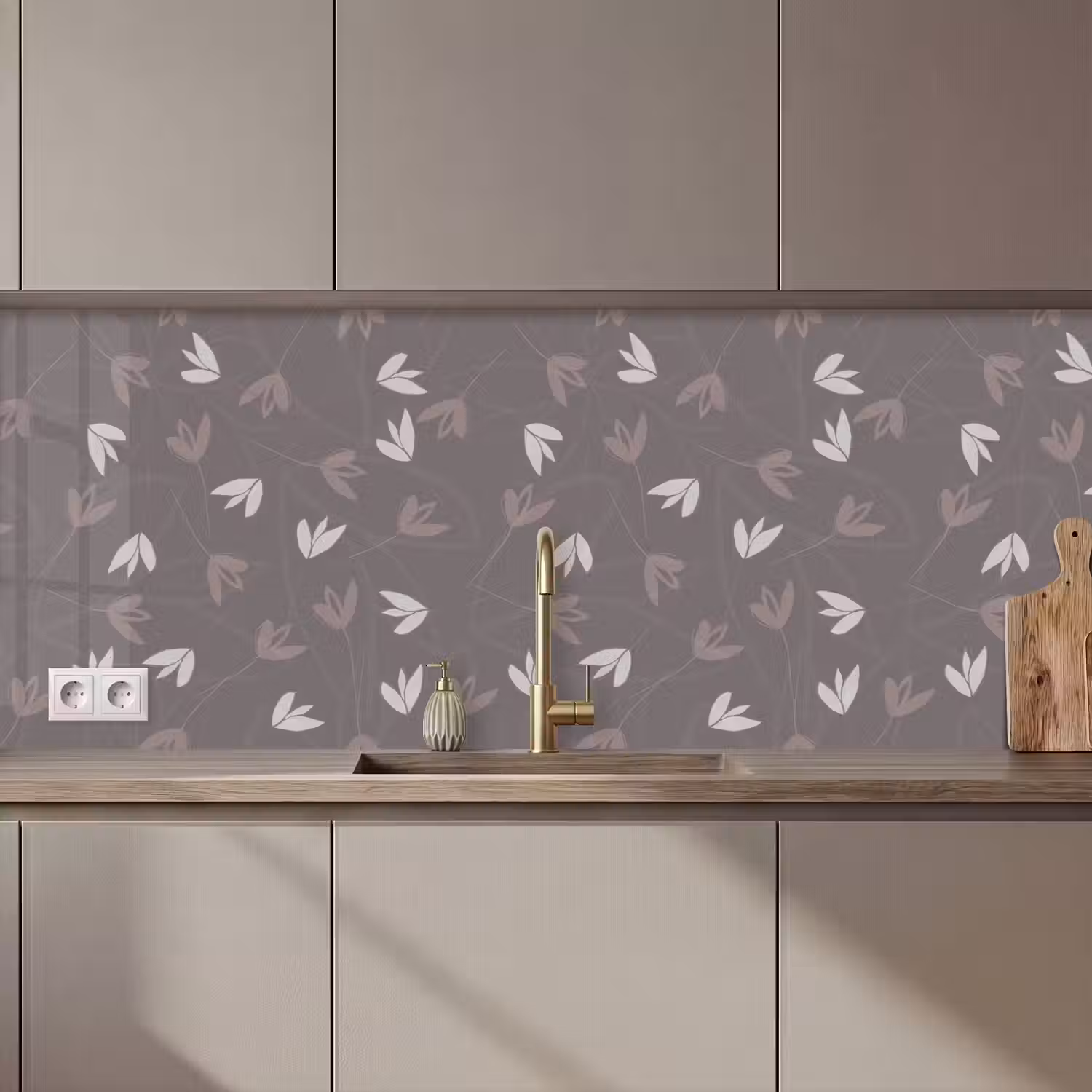 Patronen - Tulpen - Minimalistisch keuken achterwand 2 middel 871 zz_3dshopping