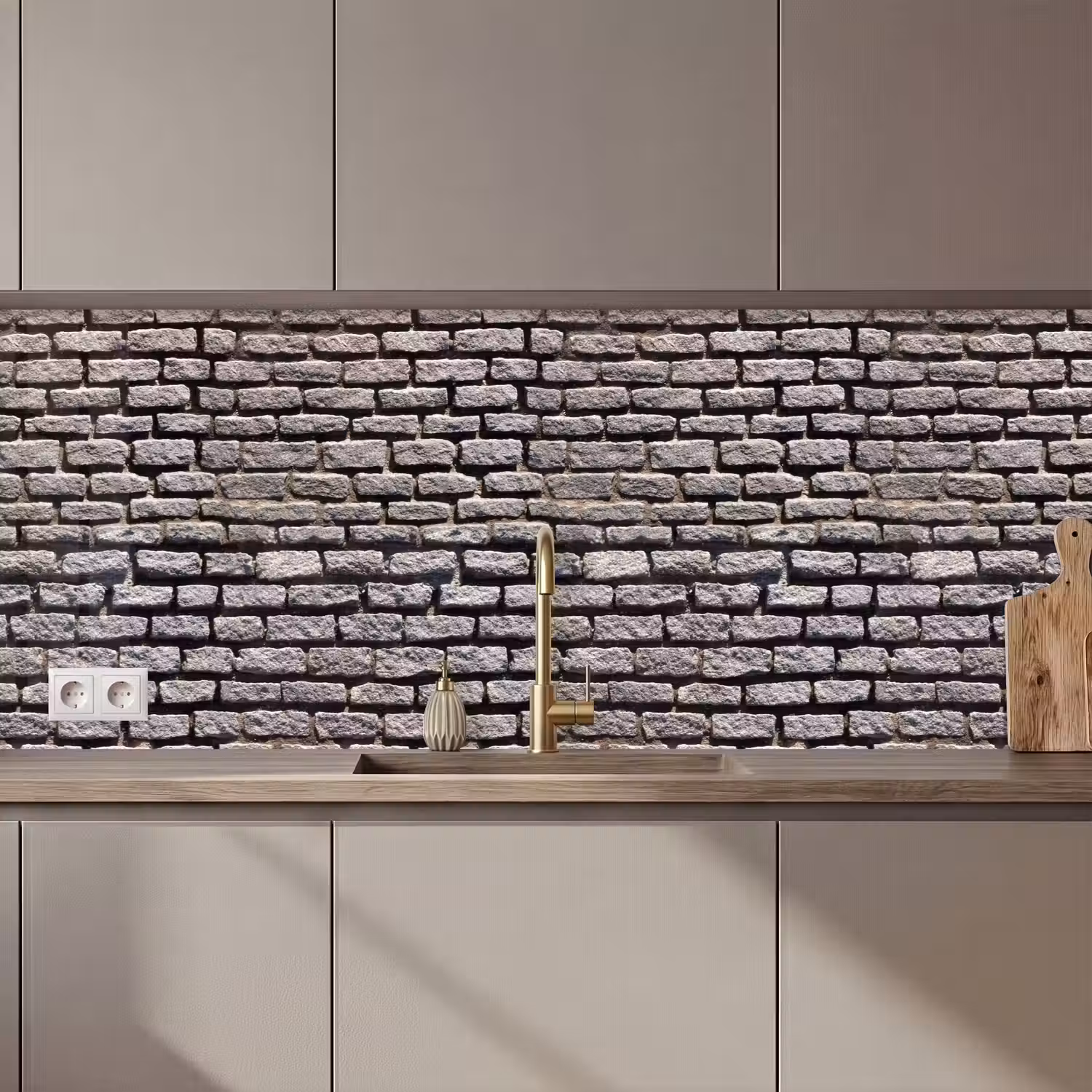 Bestraat - Robuust - Muur - Stenen keuken achterwand 2 middel 871 zz_3dshopping