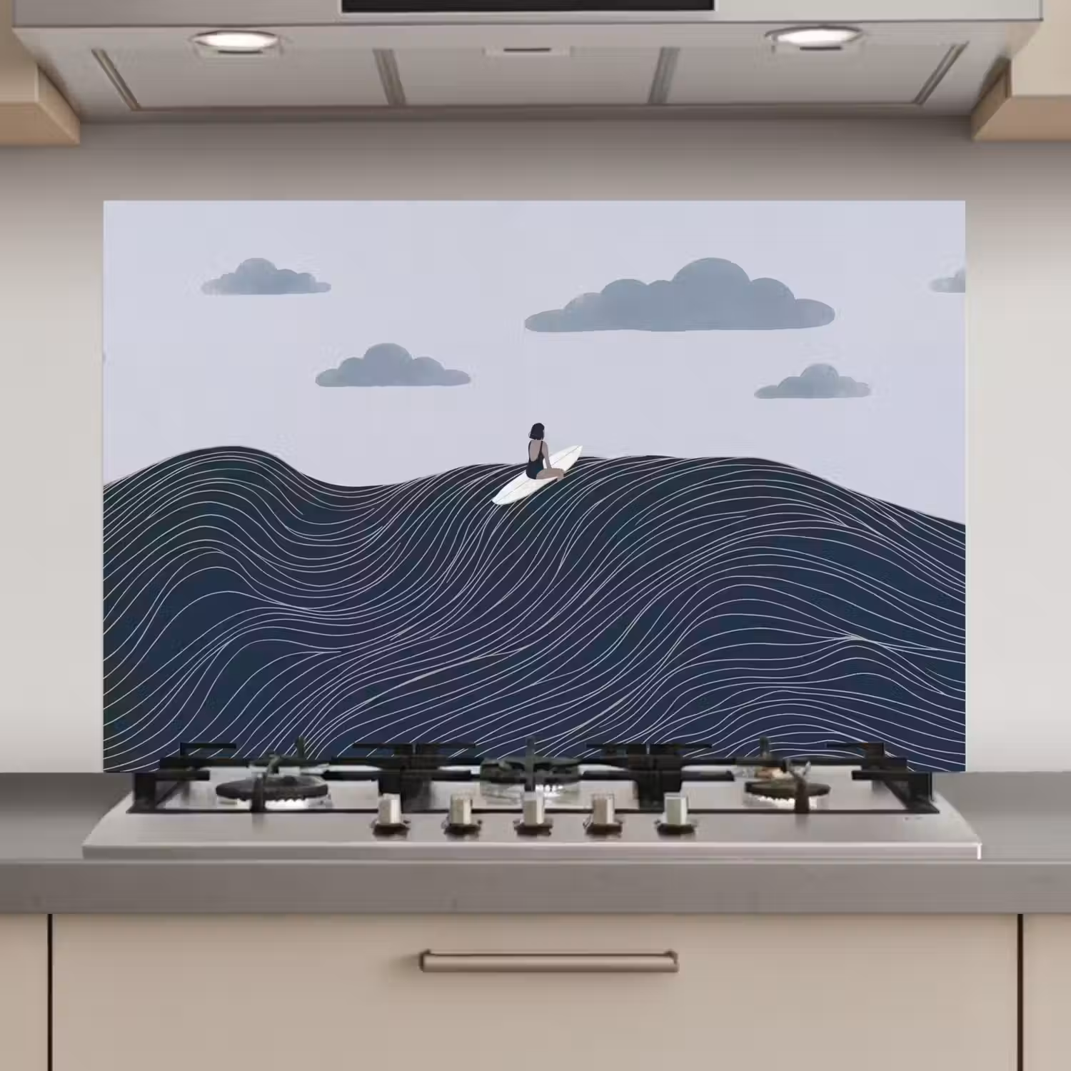 Persoon - Surfen - Oceaan - Natuur - Modern keuken achterwand spatscherm klein -3d_website