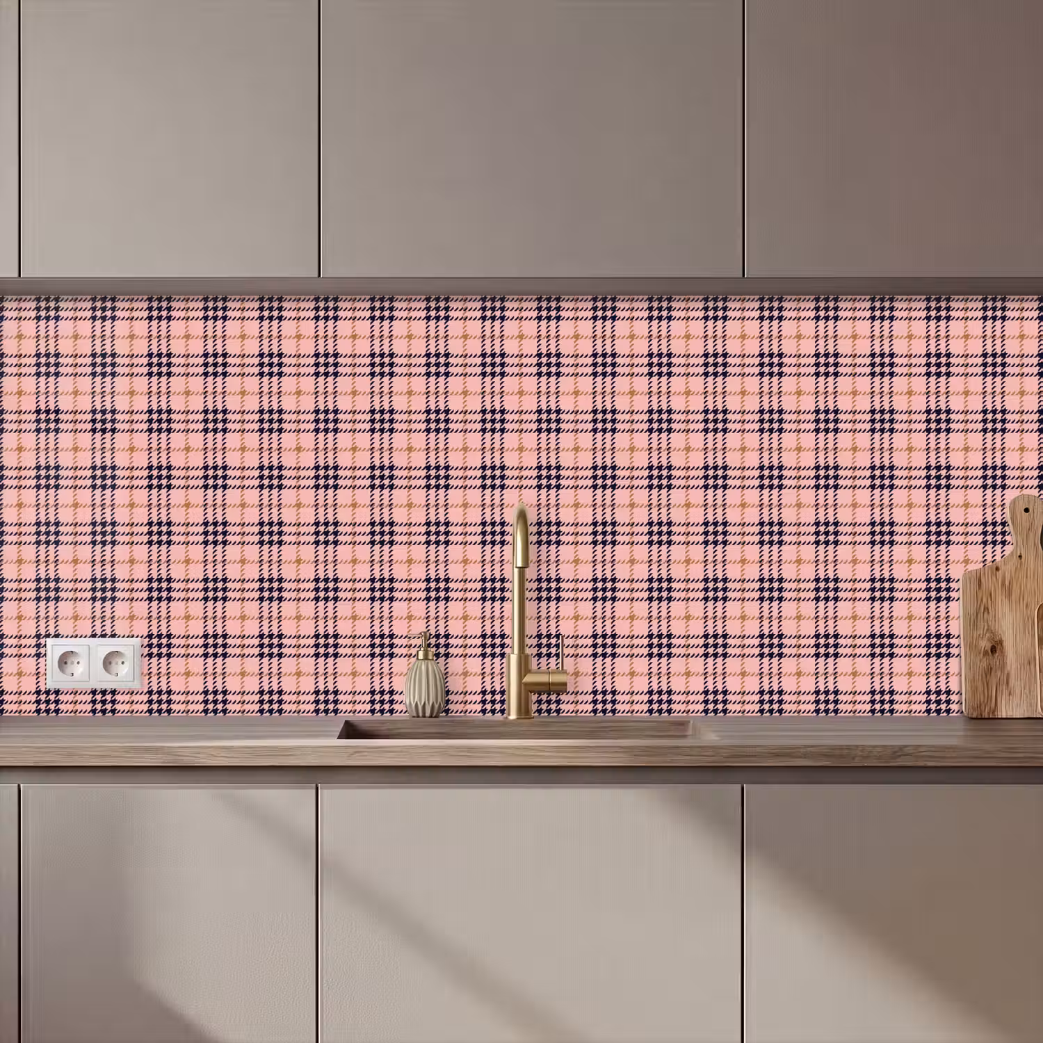 Plaid - Patroon - Schotse - Roze keuken achterwand 2 middel 871 zz_3dshopping