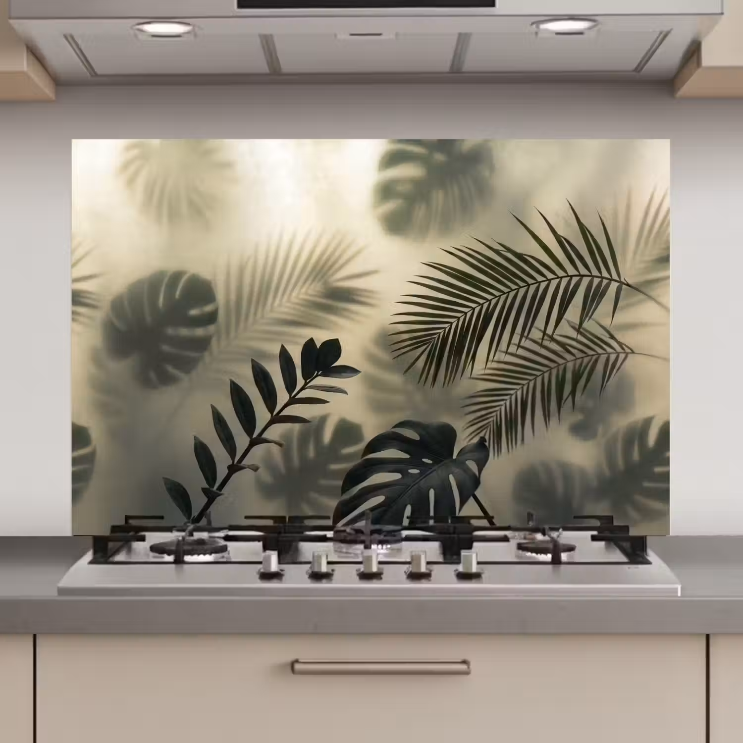 Planten - Bladeren - Schaduwen - Groen - Modern keuken achterwand spatscherm klein -3d_website