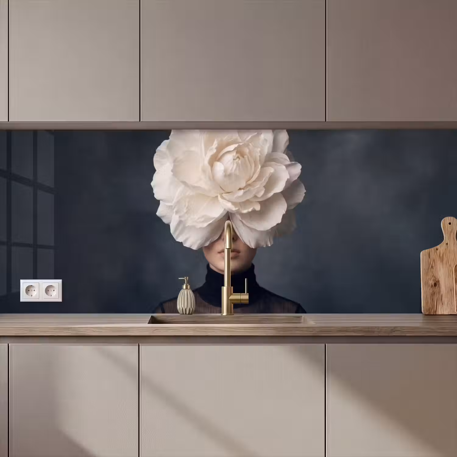 Portret - Mysterieus - Wit keuken achterwand 2 middel zz_3dshopping