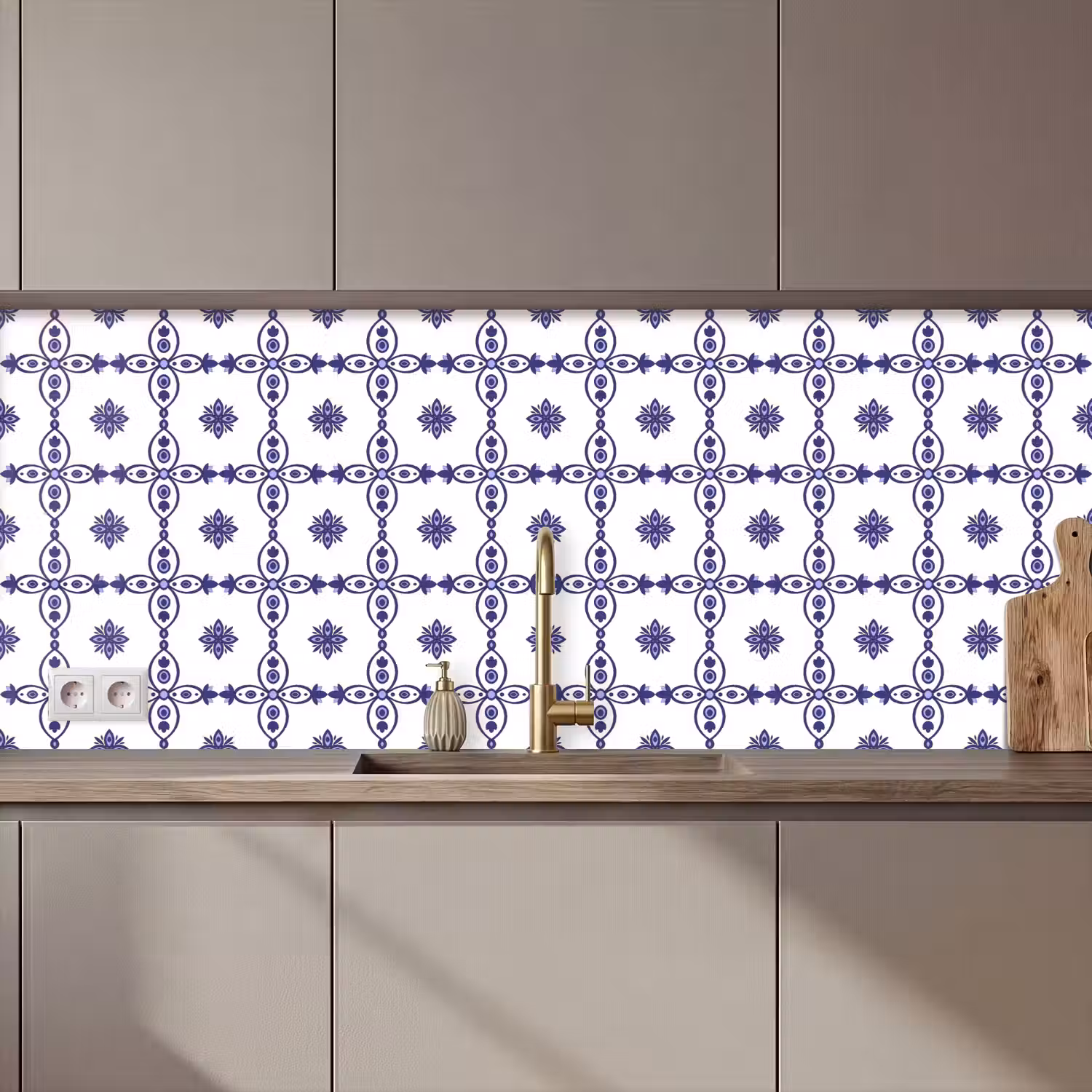 Portugal - Patronen - Blauw keuken achterwand 2 middel 871 zz_3dshopping