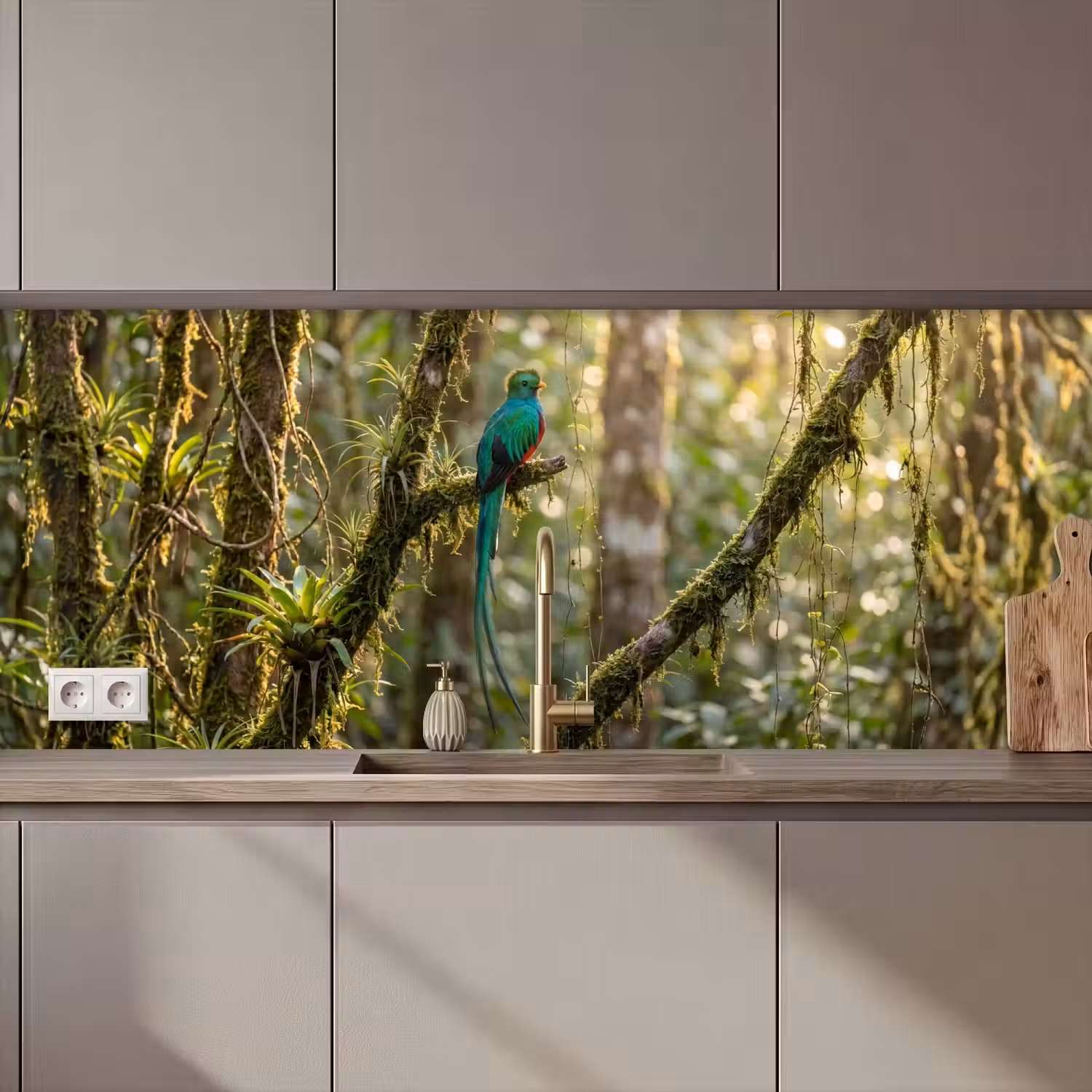 Quetzal - Jungle - Natuur - Groen keuken achterwand 2 middel zz_3dshopping