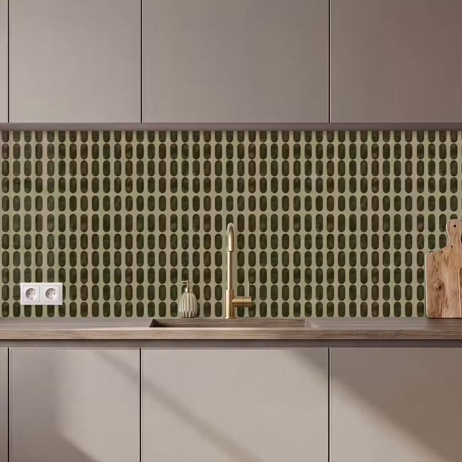 Ritmisch - Effect - Groen keuken achterwand 2 middel 871 zz_3dshopping