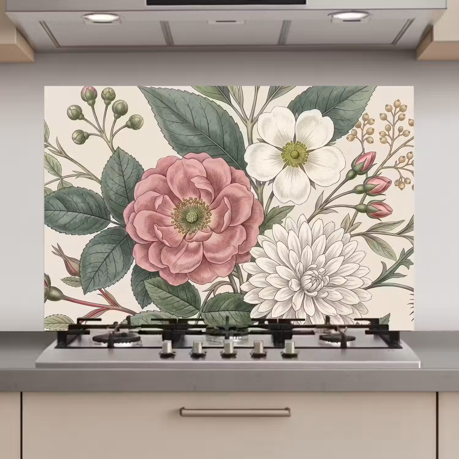Romantisch - Design - Kleurrijk keuken achterwand 2 middel zz_3dshopping