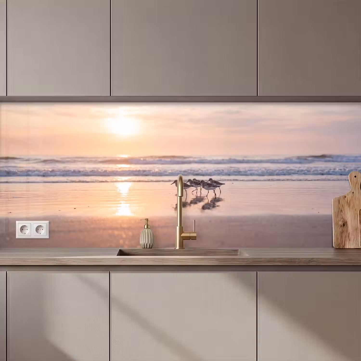 Zee - Vogels - Strand keuken achterwand 2 middel zz_3dshopping