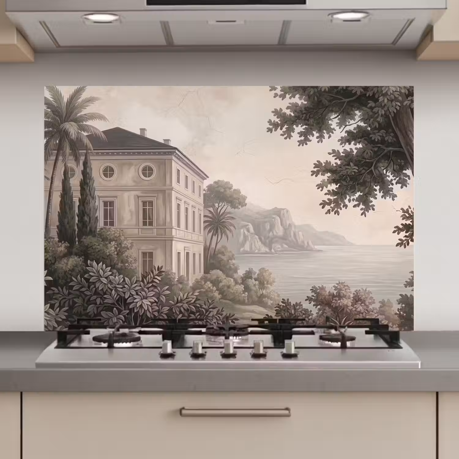 Zee - Villa - Beige keuken achterwand 2 middel zz_3dshopping