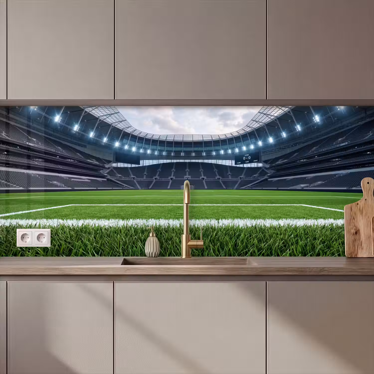 Voetbal - Stadion - Sport - Groen keuken achterwand 2 middel zz_3dshopping