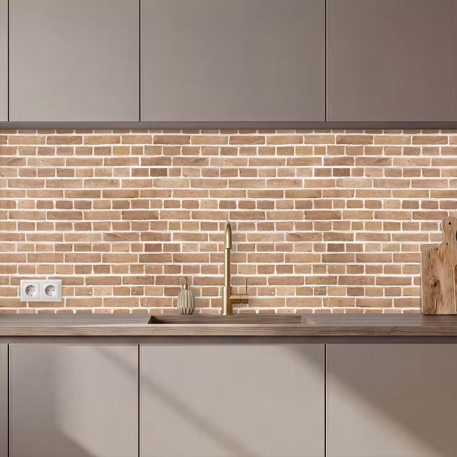 Stenen - Bruin - Licht - Patroon keuken achterwand 2 middel 871 zz_3dshopping