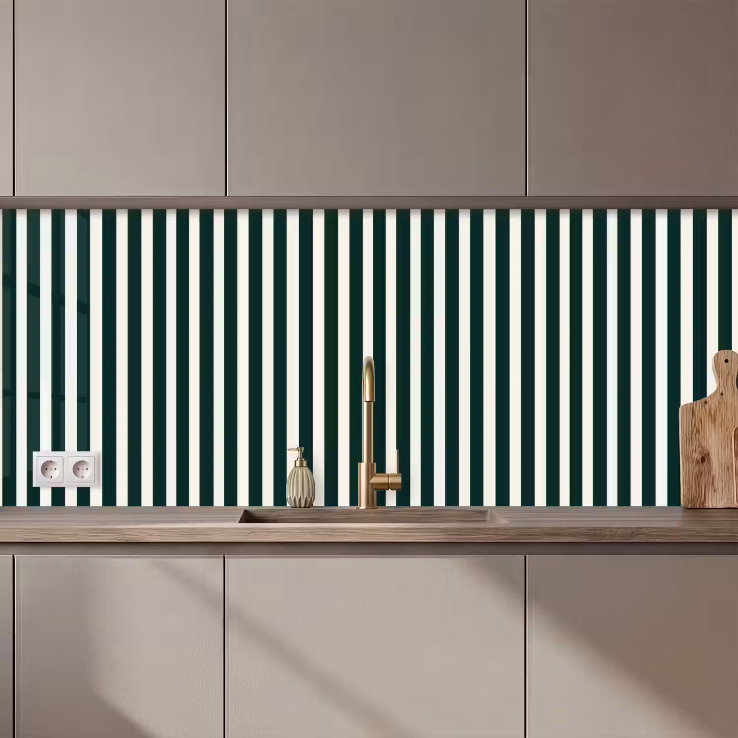 Strepen - Klassiek - Groen keuken achterwand 2 middel 871 zz_3dshopping