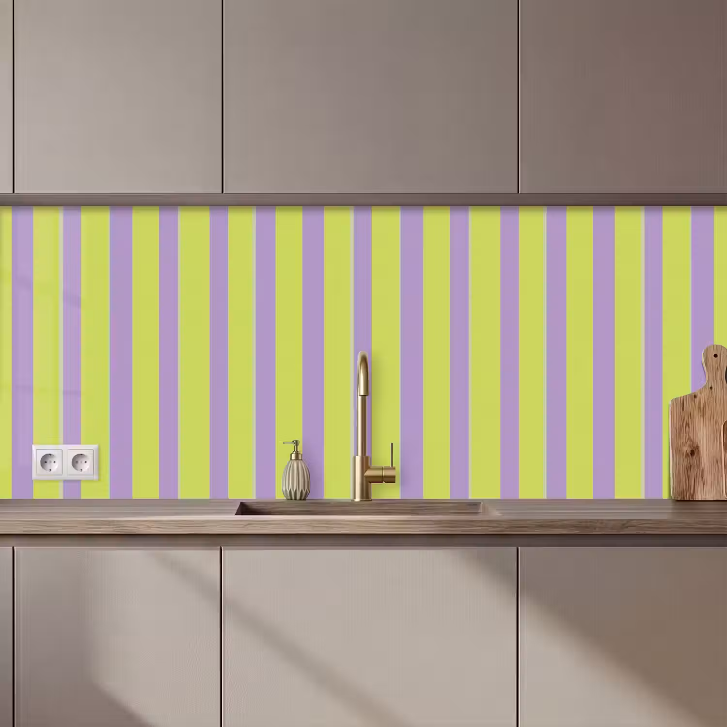 Strepen - Patroon - Groen keuken achterwand 2 middel 871 zz_3dshopping