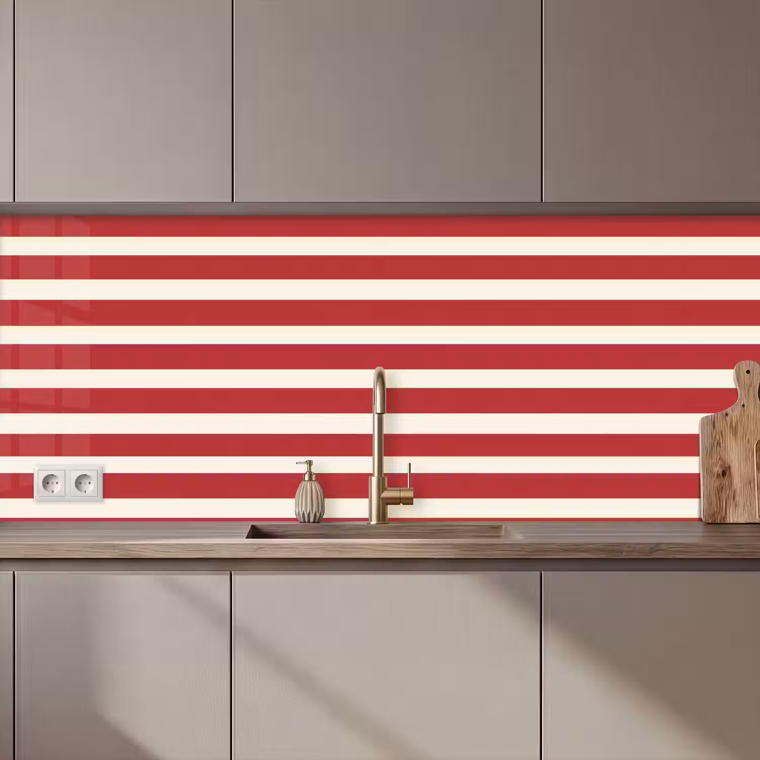 Strepen - Patroon - Rood keuken achterwand 2 middel 871 zz_3dshopping
