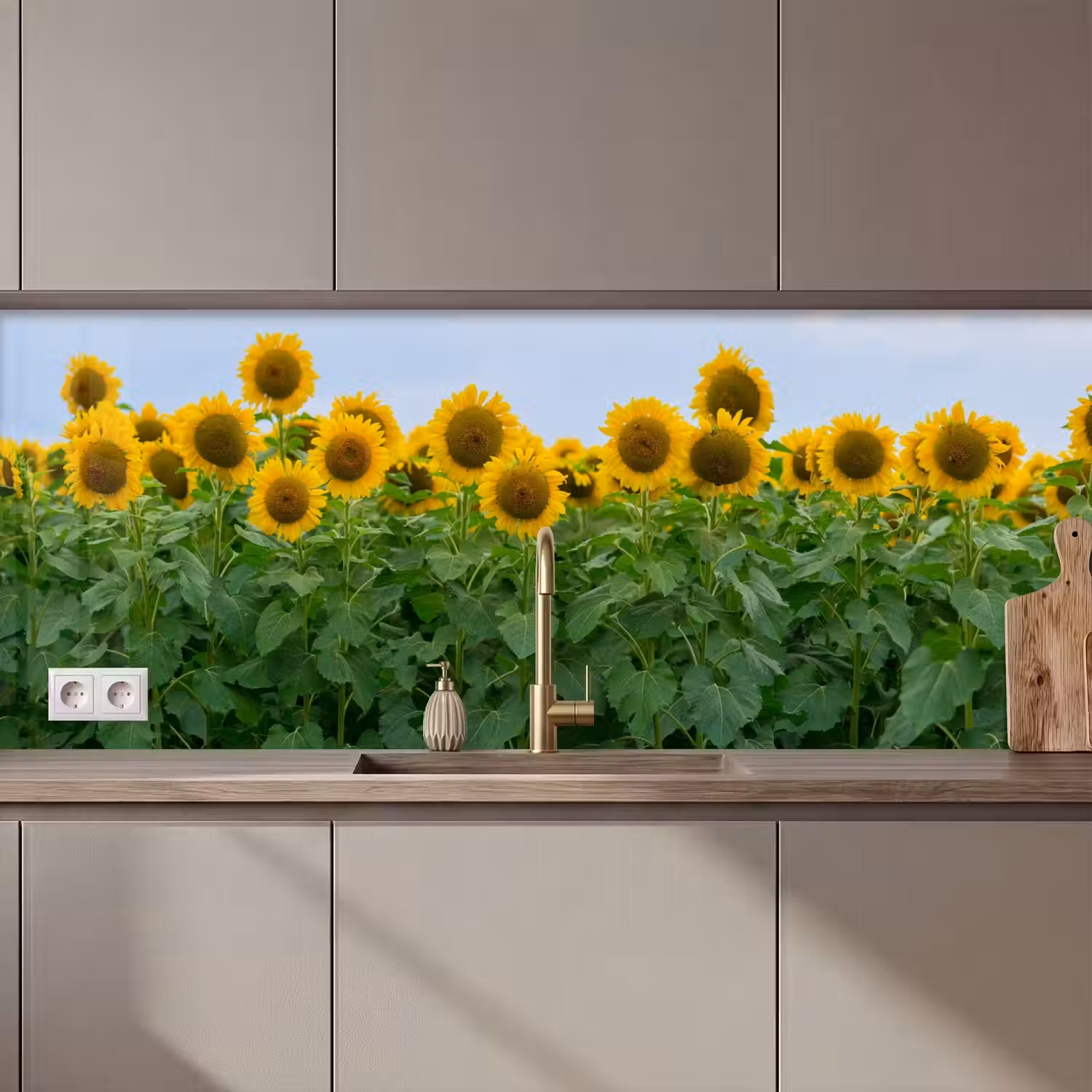 Zonnebloemen - Geel - Natuur keuken achterwand 2 middel zz_3dshopping
